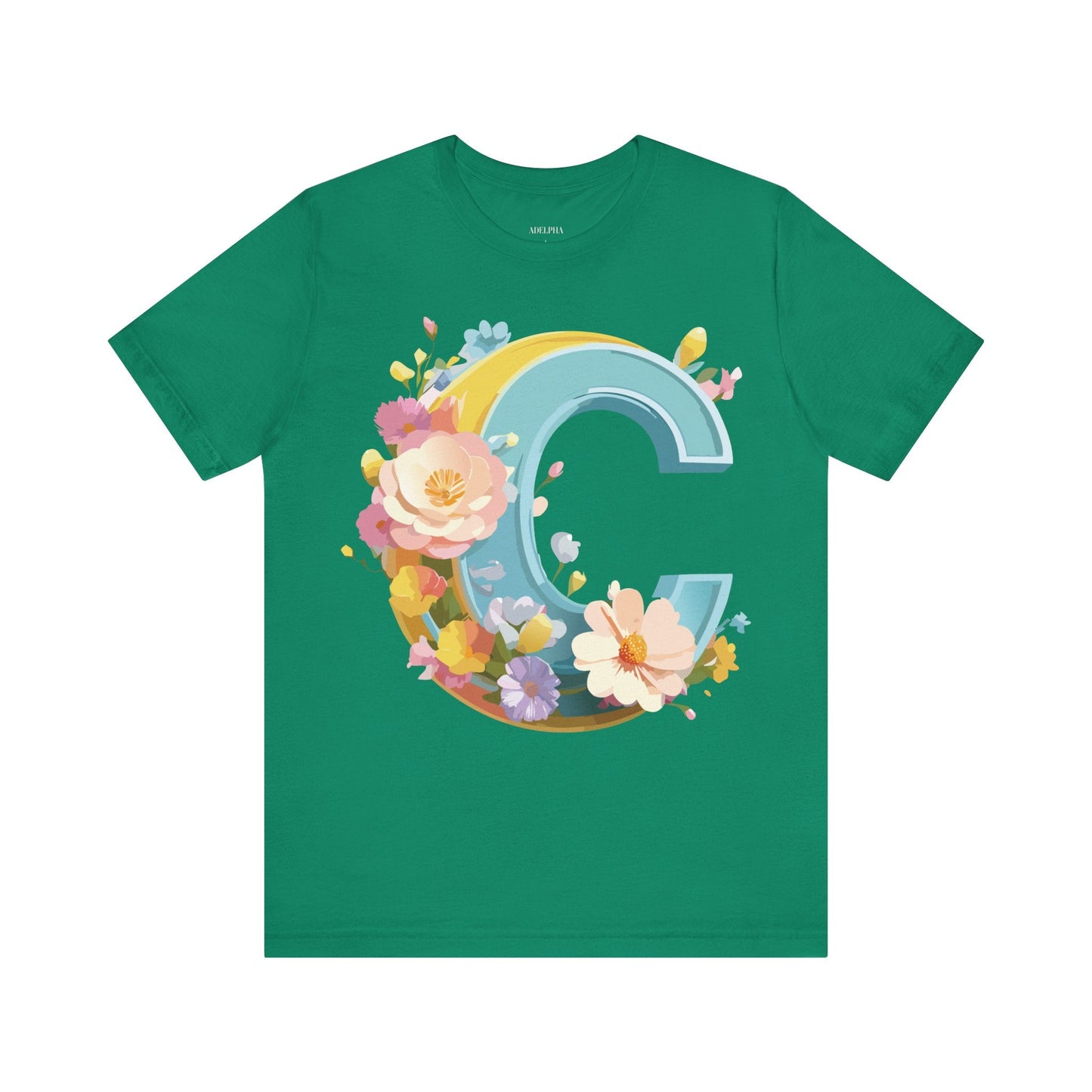 Adelpha Letter C Shirt Graphic Tee Unisex Short Sleeve Art Design Vintage Inspired Casual Wear