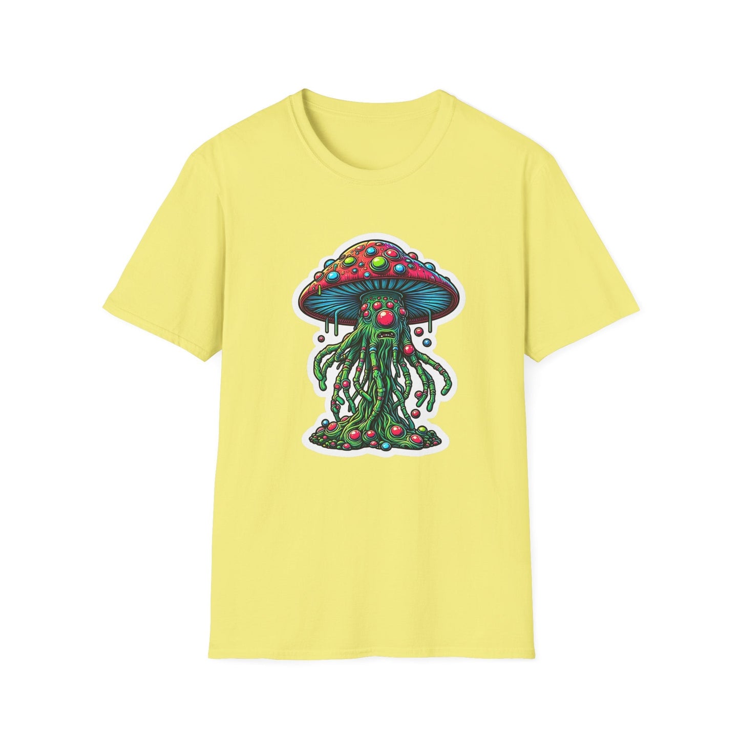 Mashroom Tee Shirt Unisex Funny Mashroom Shirt With Fungus Art Design Gildan Softstyle 64000
