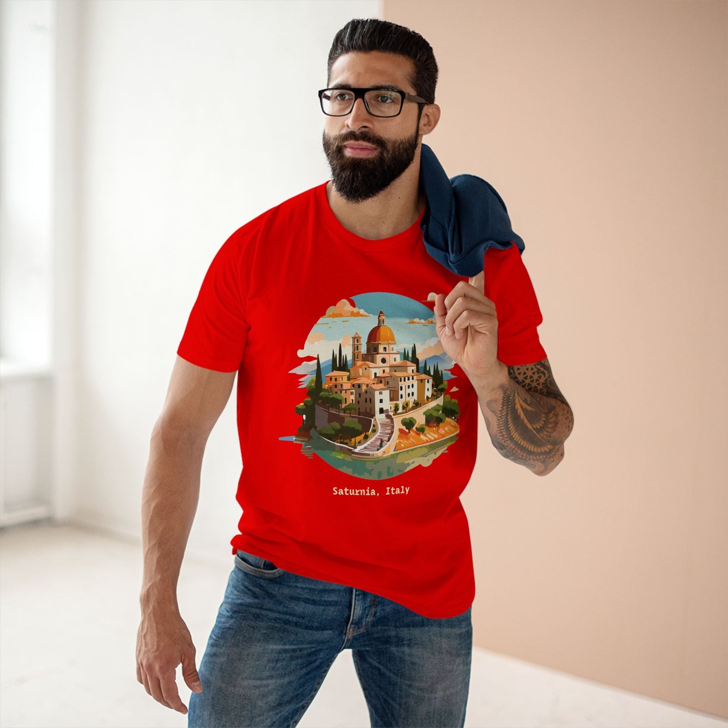 Italy Travel Shirt Unisex Tourist Tee With Original Art Design Retro2Nova Premium Cotton