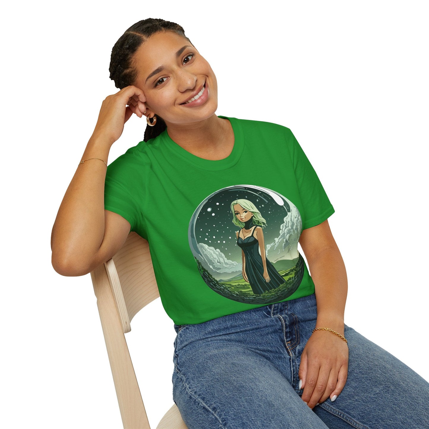 Womens Graphic T Shirt Art Design Tee Ladies Short Sleeve Softstyle 64000 Cotton Ring Spun