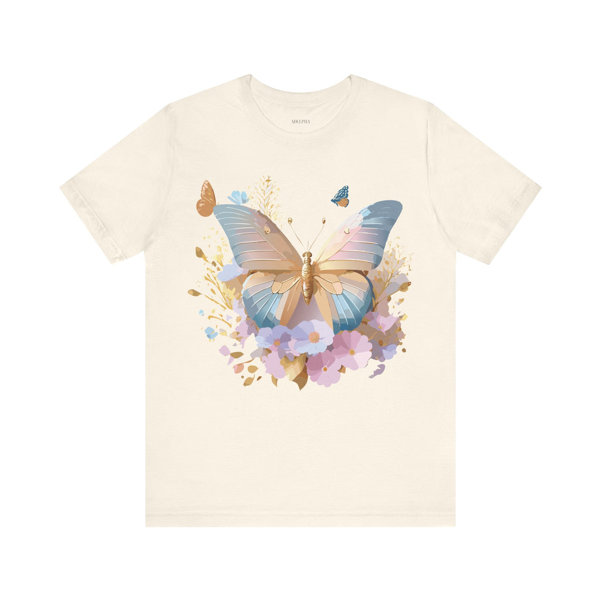 Butterfly Graphic Unisex Cotton Bella+Canvas Tee with Art Design n35