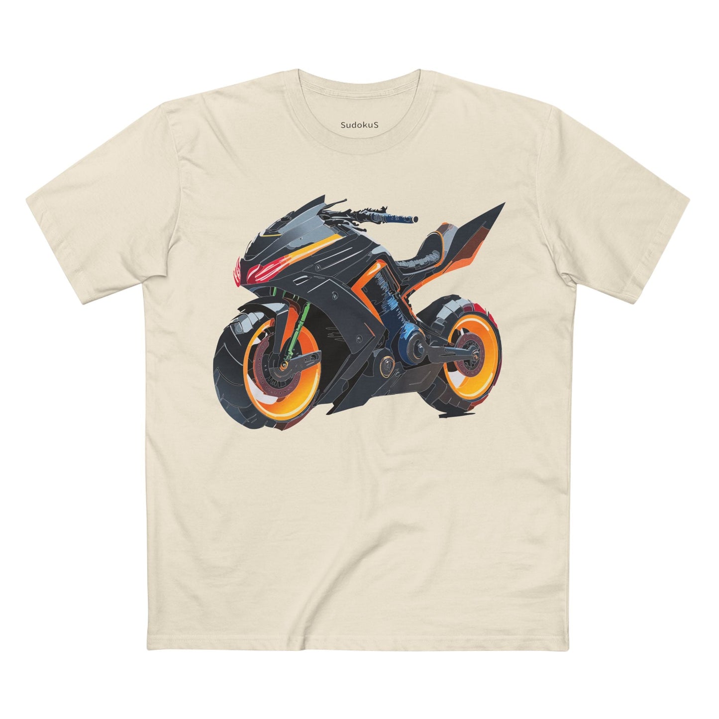 Moto Bike Graphic Unisex 100 Cotton Staple Tee 10