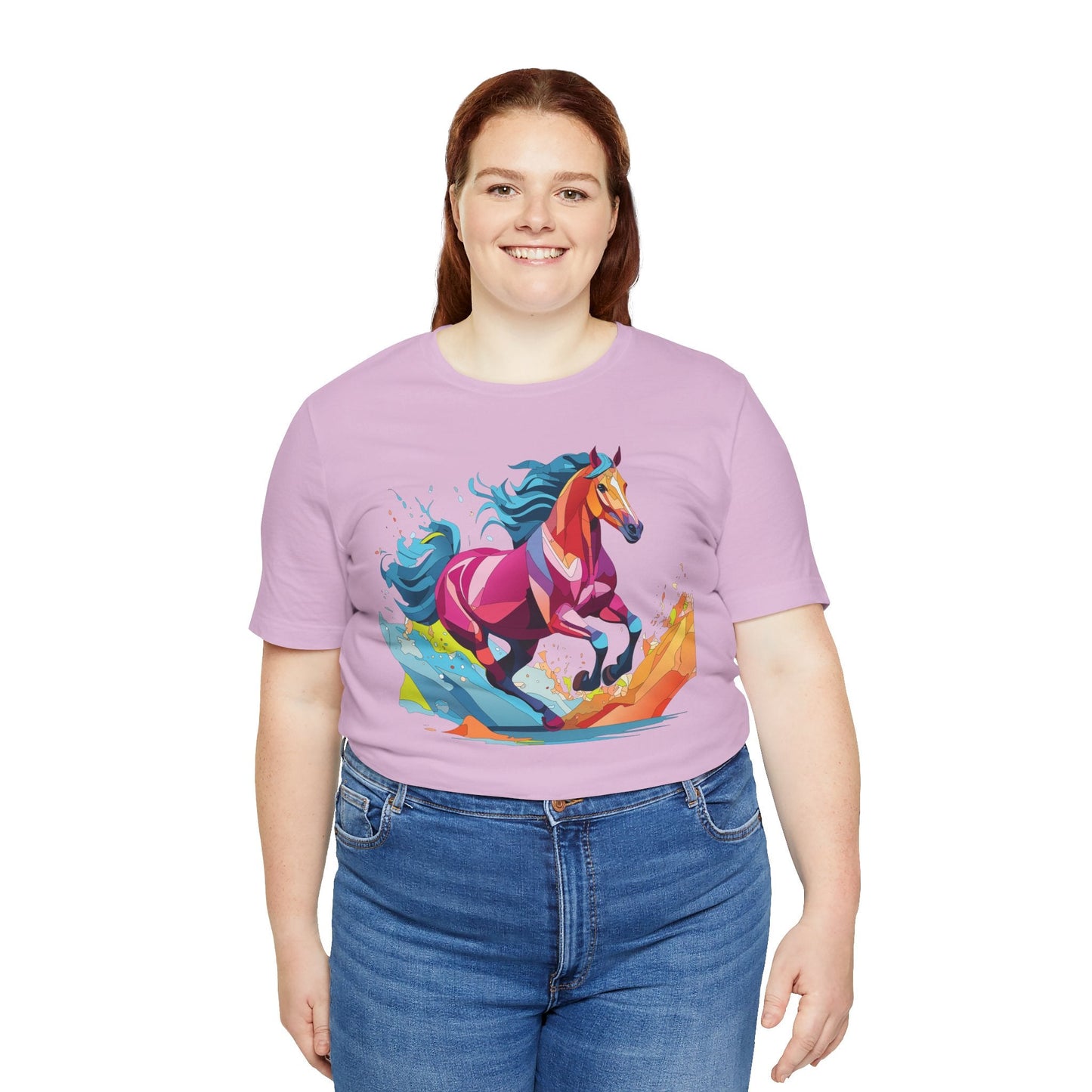 Unisex Animal Tee Shirt With Wild Animals Art Design Short Sleeve Casual Wear Everyday