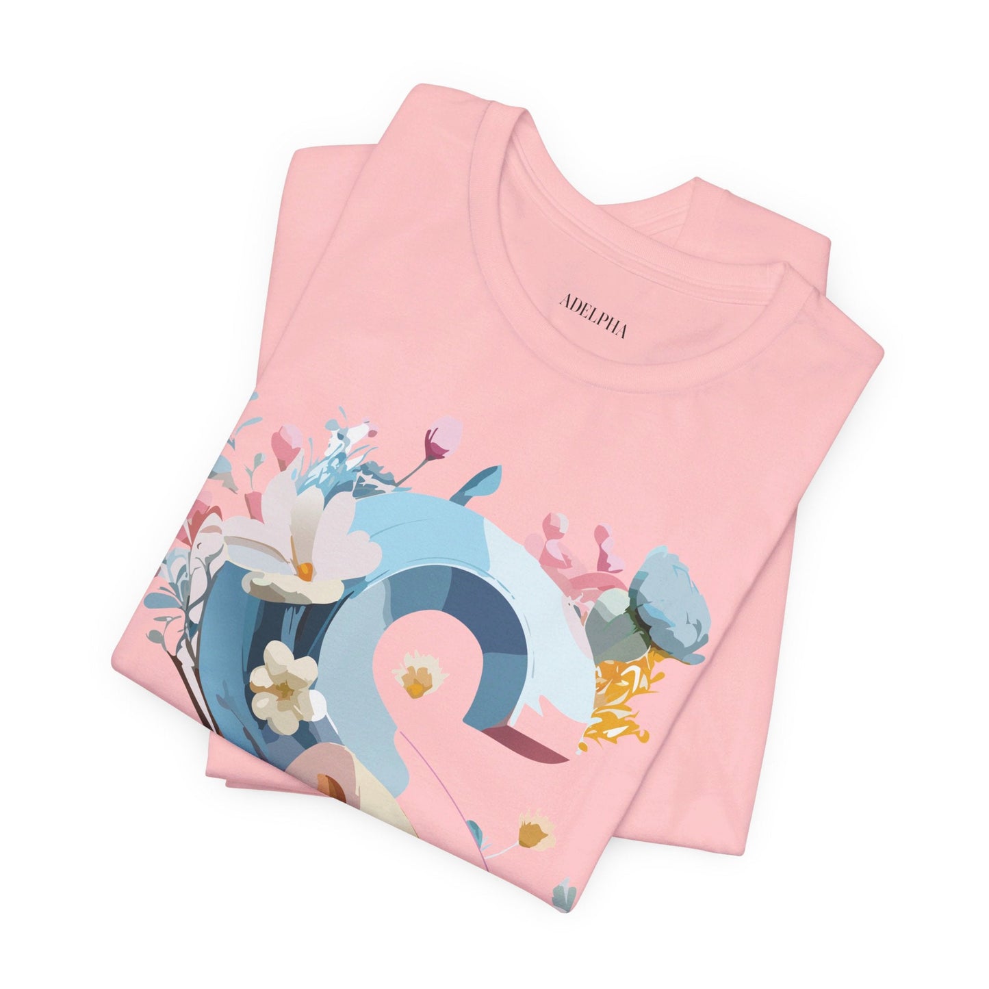 Letter S Shirt Graphic Tee Unisex Short Sleeve Vintage Inspired Adelpha Art Design