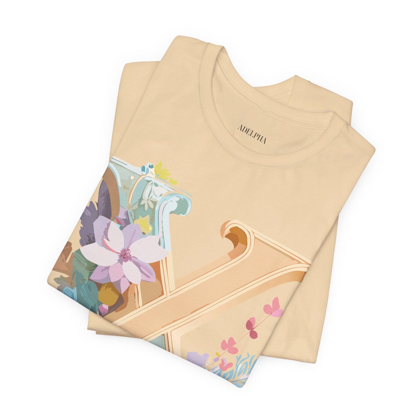Letter X Shirt Unisex Graphic Tee Adelpha Vintage Inspired Artwork Short Sleeve Edition