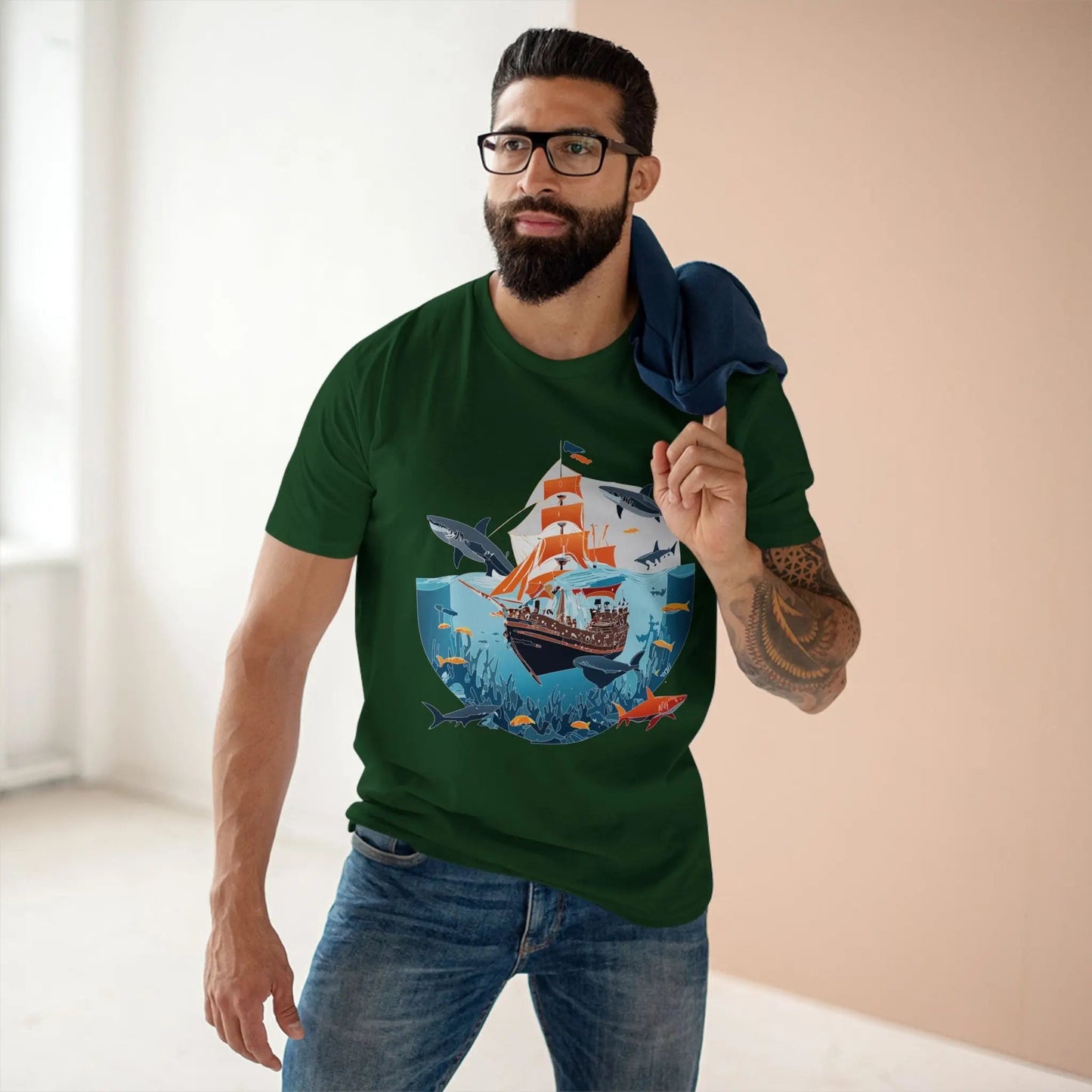 Ocean Coast Graphic Unisex 100 Cotton Staple Tee 23