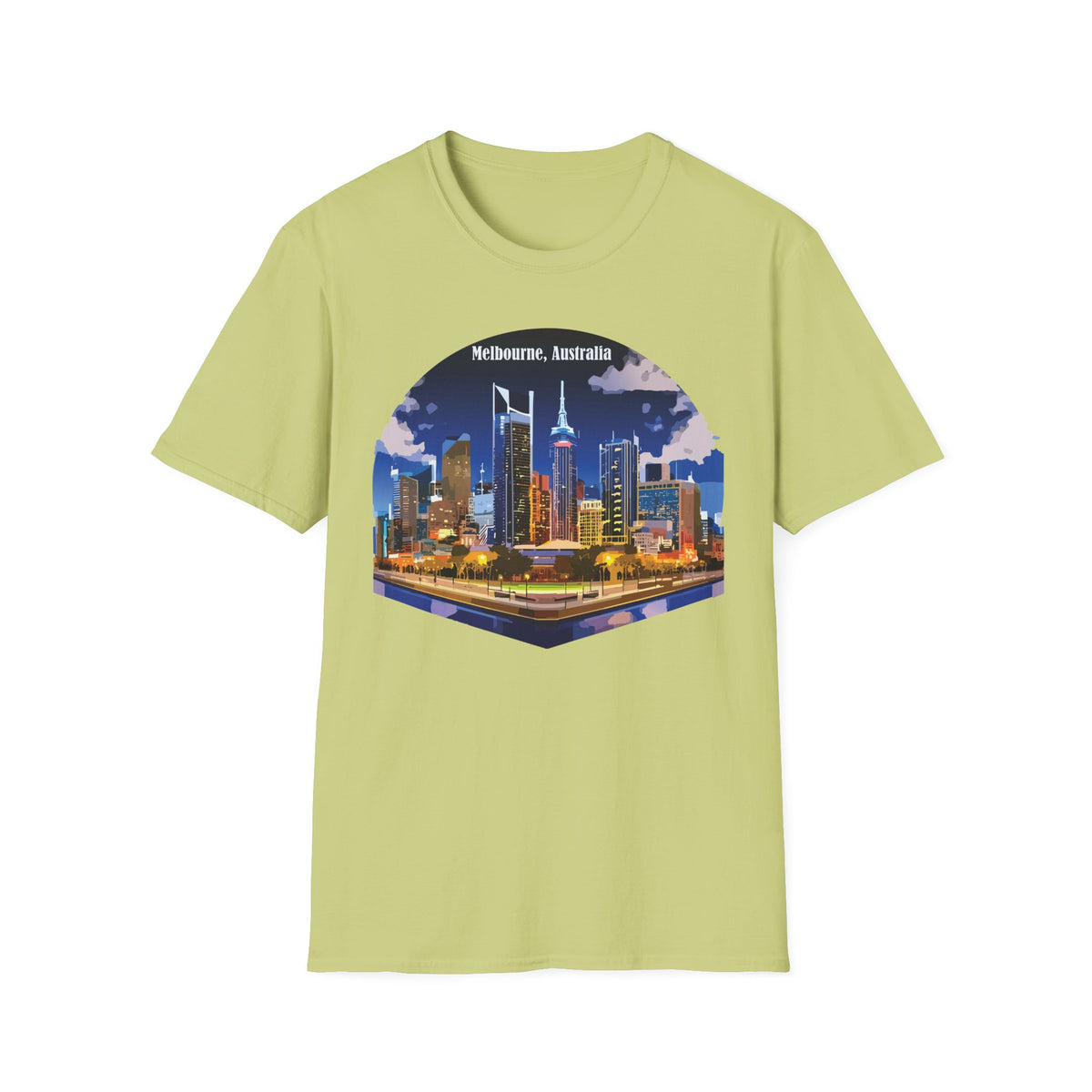 Melbourne Australia Skyline T-Shirt | Cityscape Nightscape Tee