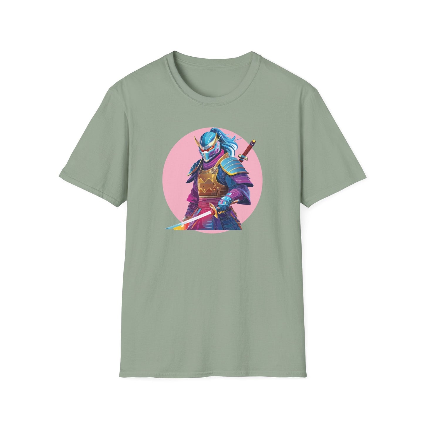 Samurai Themed Unisex Softstyle Tee Shirt Gildan 64000 100 Percent Ring Spun Cotton