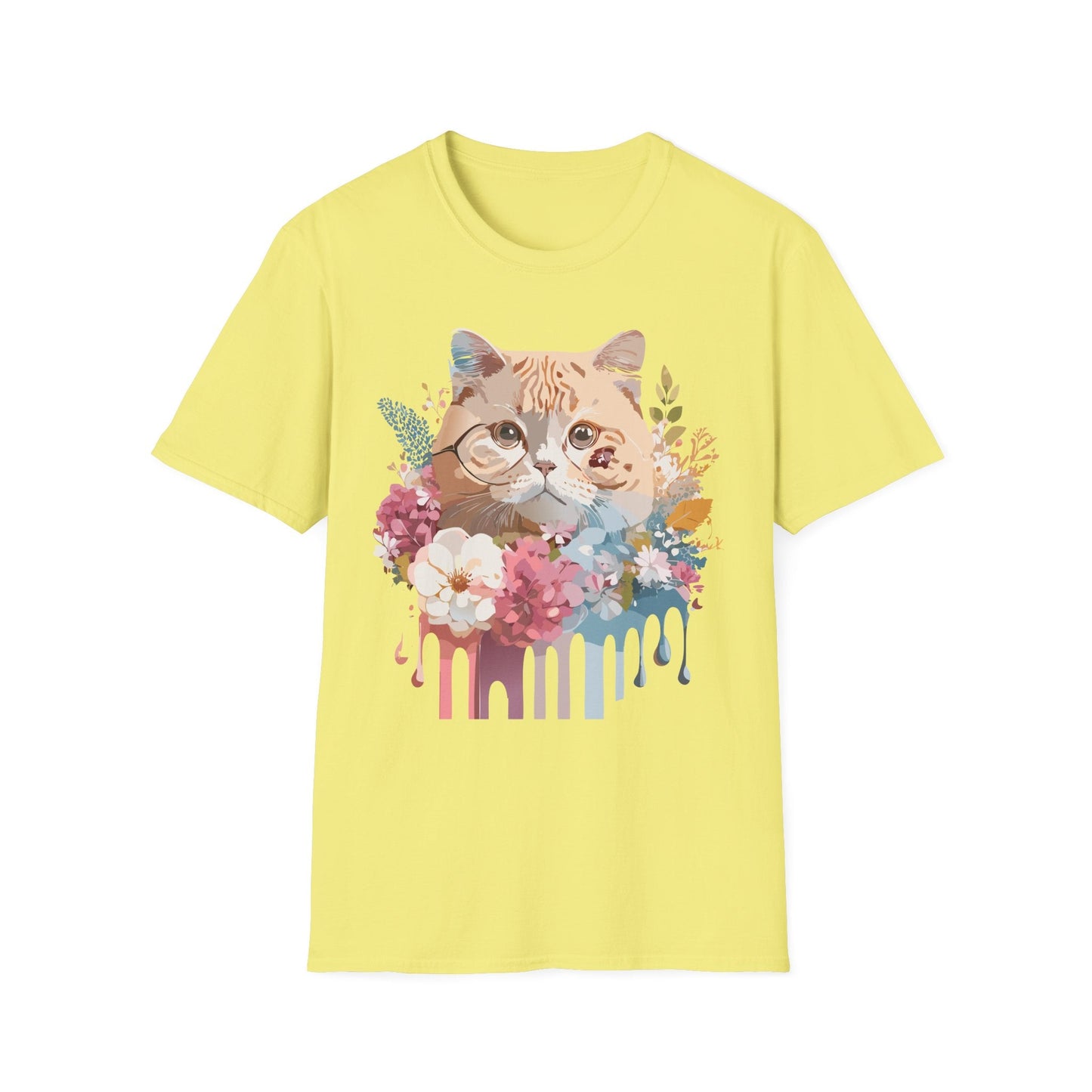 Cat Shirt Unisex Cat Tee Kitten Print Softstyle Gildan 64000