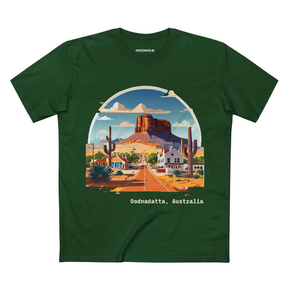 Oodnadatta Outback Landscape Tee | Australian Roadhouse Desert Scene