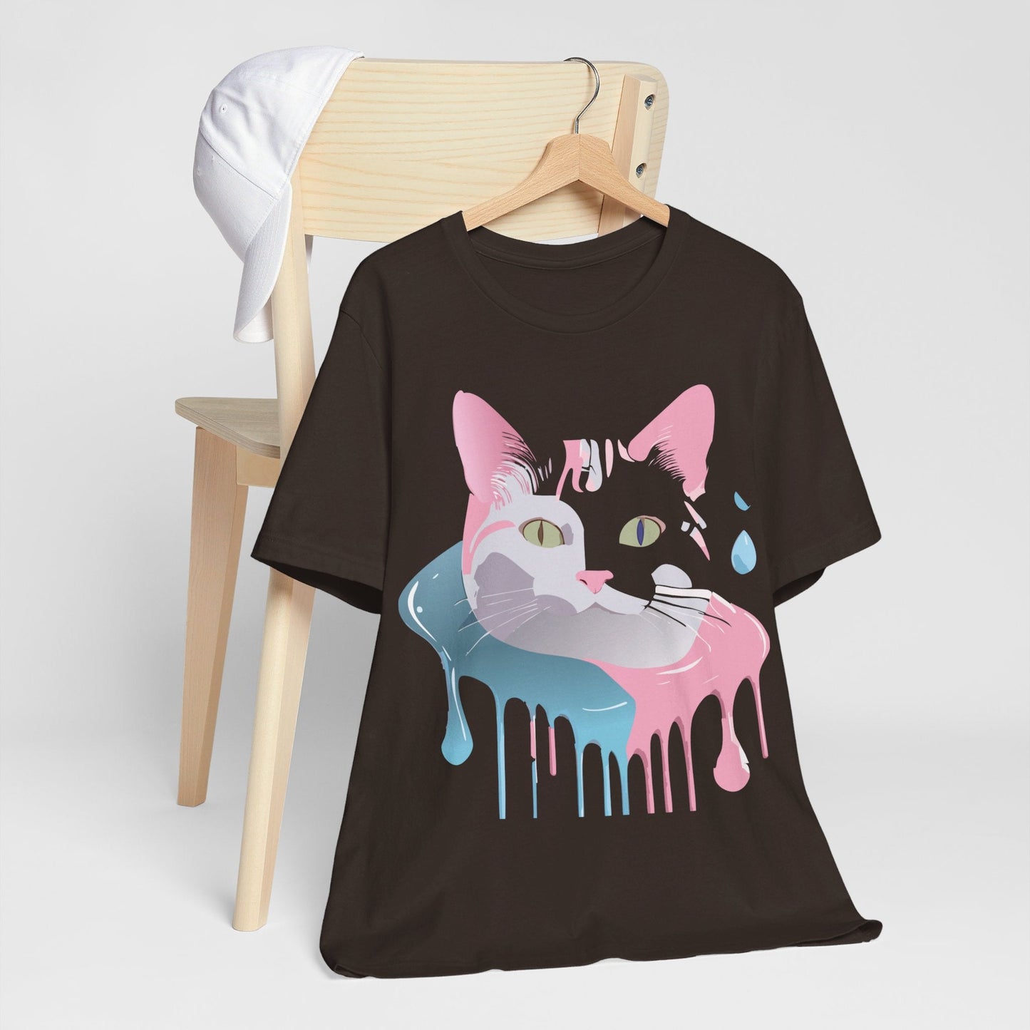 Cat Graphic Tee Unisex Short Sleeve T Shirt Adelpha Vintage Inspired Design