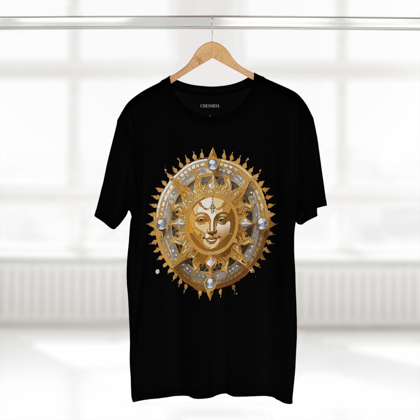 Gold Sun Graphic Unisex 100 Cotton T-Shirt with Golden Art Design 10