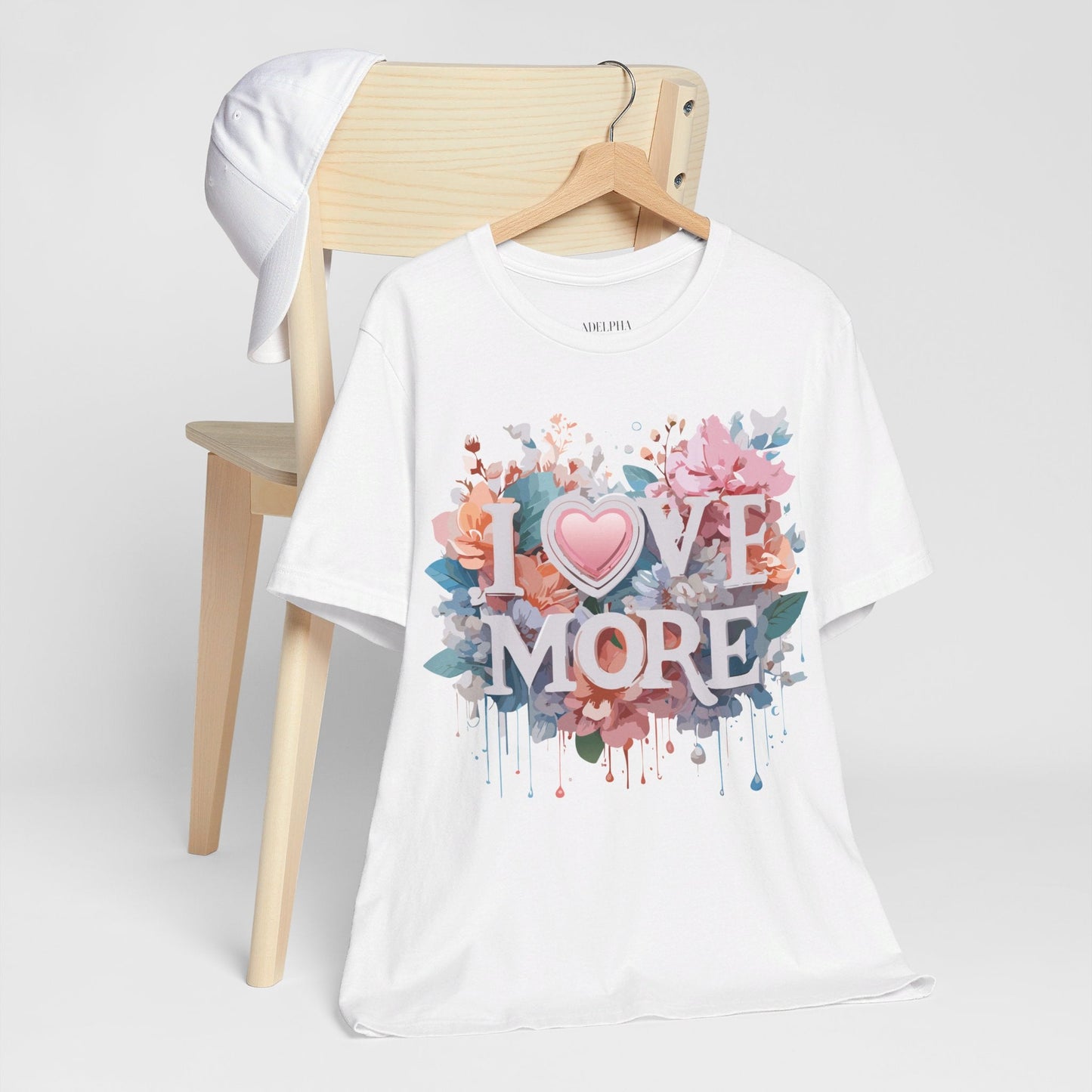 Valentine Day Graphic Unisex 100 Cotton Vintage Artwork with Love and Flower Design Tee 17