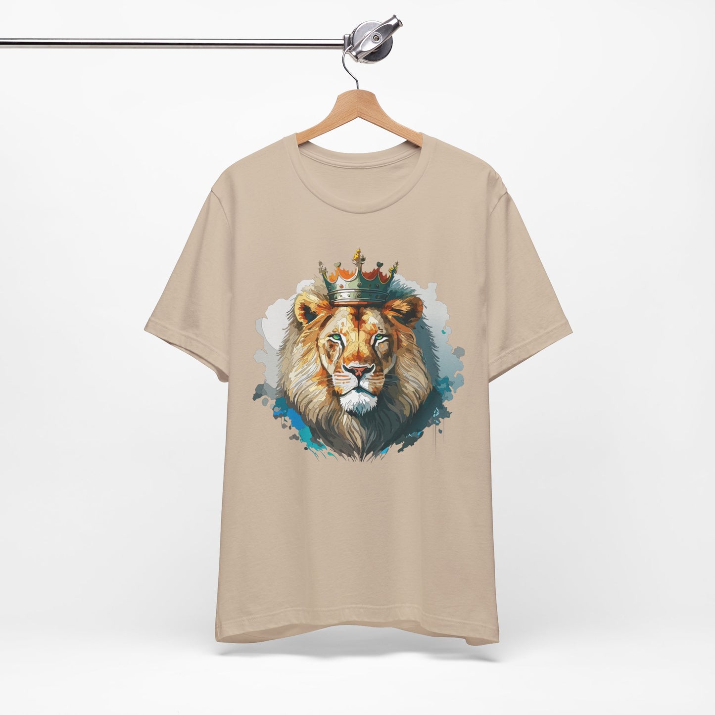 Unisex King Lion Tee, Animal Shirt, Tee Shirt with Lion, Crown T-Shirt, Animal King Tees, Crown Shirt, Safari T-Shirt 3