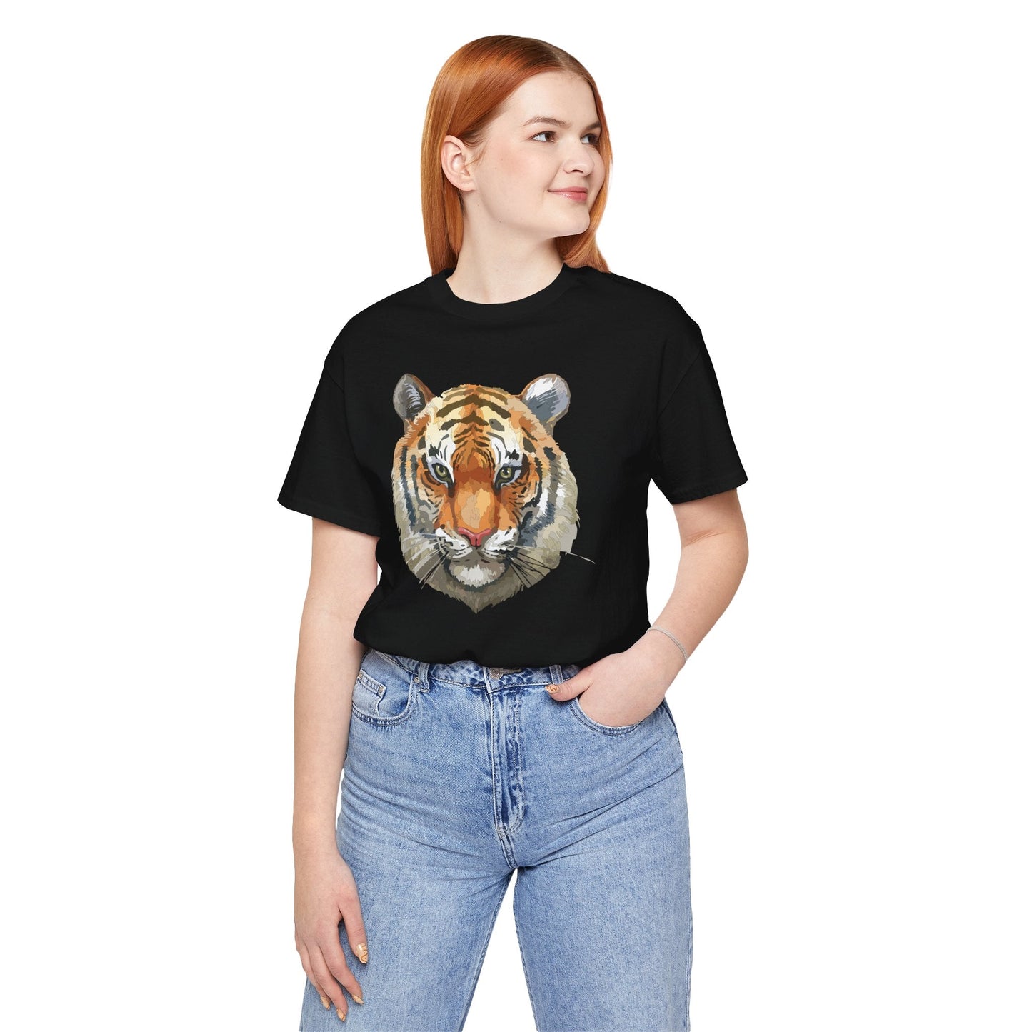 Wild Tiger Face Graphic T-Shirt Unisex Cotton Animal Design Wildlife Tee 1