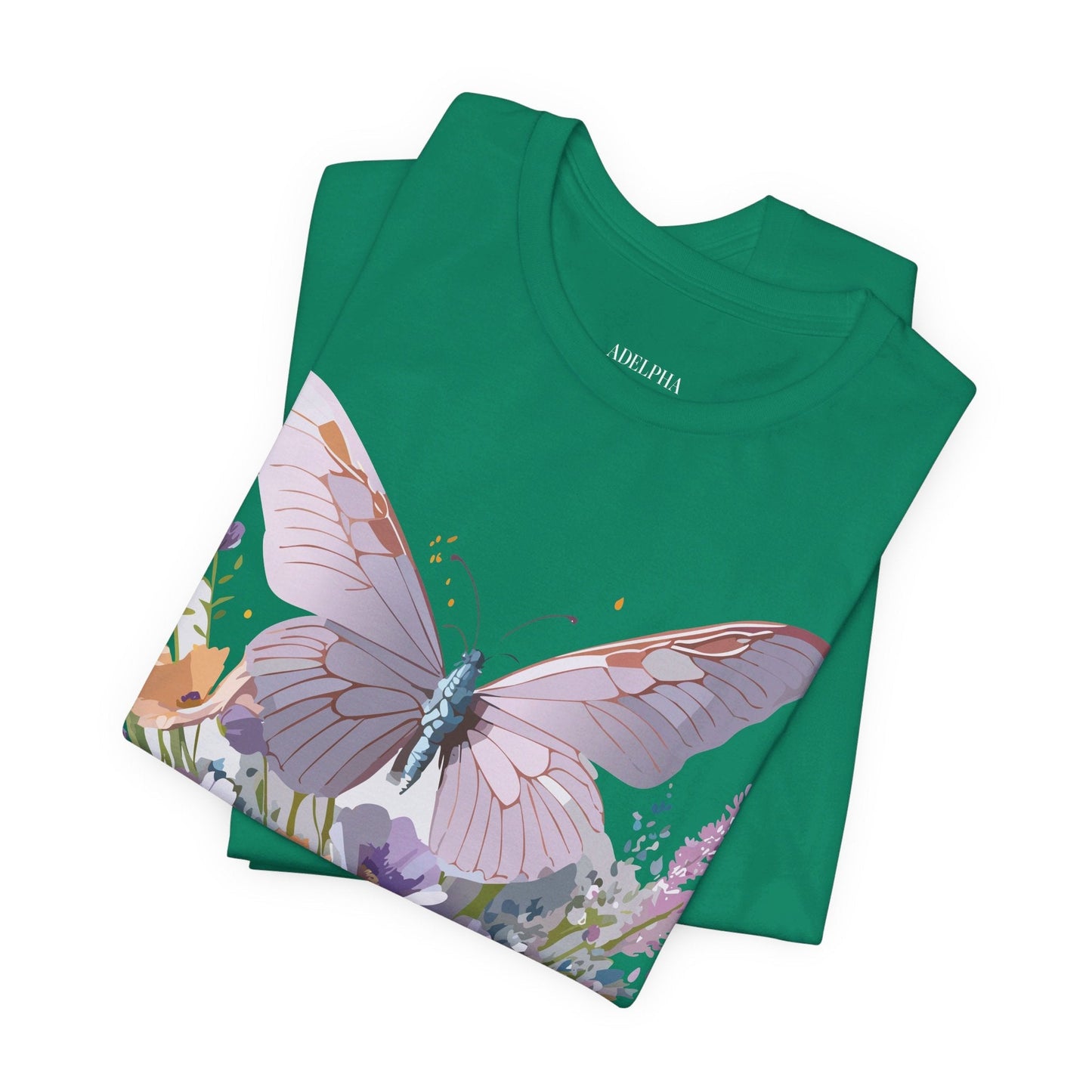 Butterfly Graphic Tee Unisex Short Sleeve Vintage Artwork By Adelpha