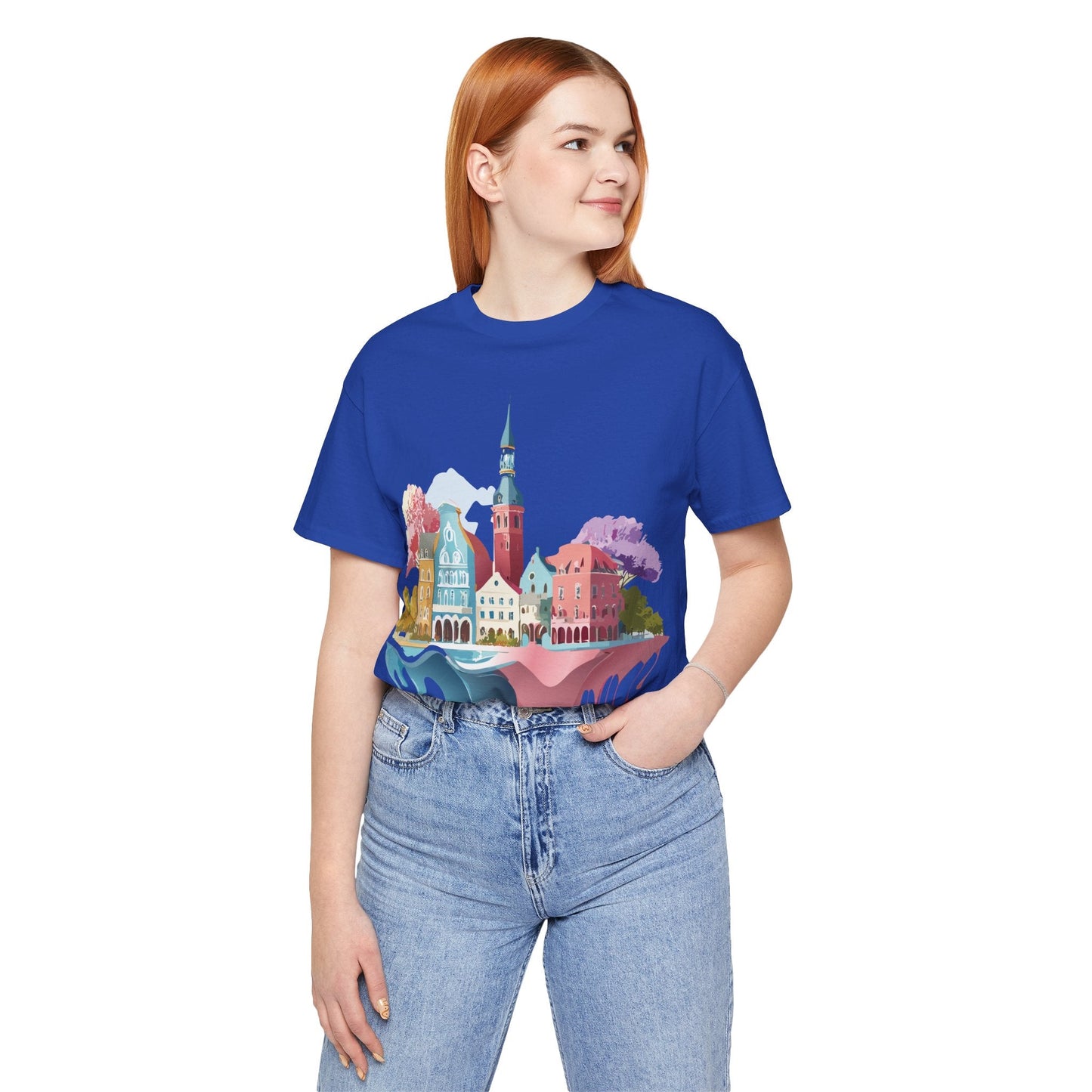Germany Graphic Tee for Unisex Short Sleeve Shirt by Adelpha Art Design Vintage Inspired