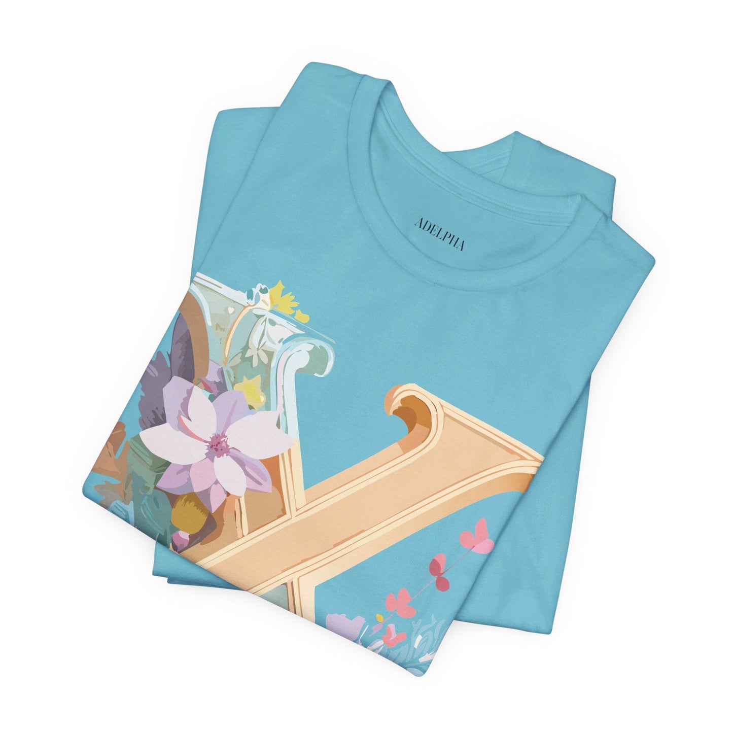 Letter X Shirt Unisex Graphic Tee Adelpha Vintage Inspired Artwork Short Sleeve Edition