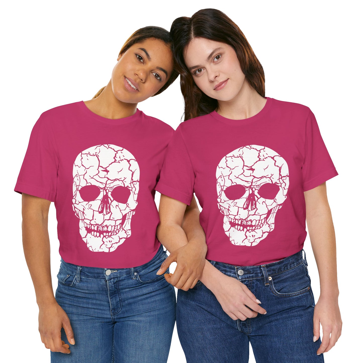 Unisex Cotton Tee Shirt with Skull