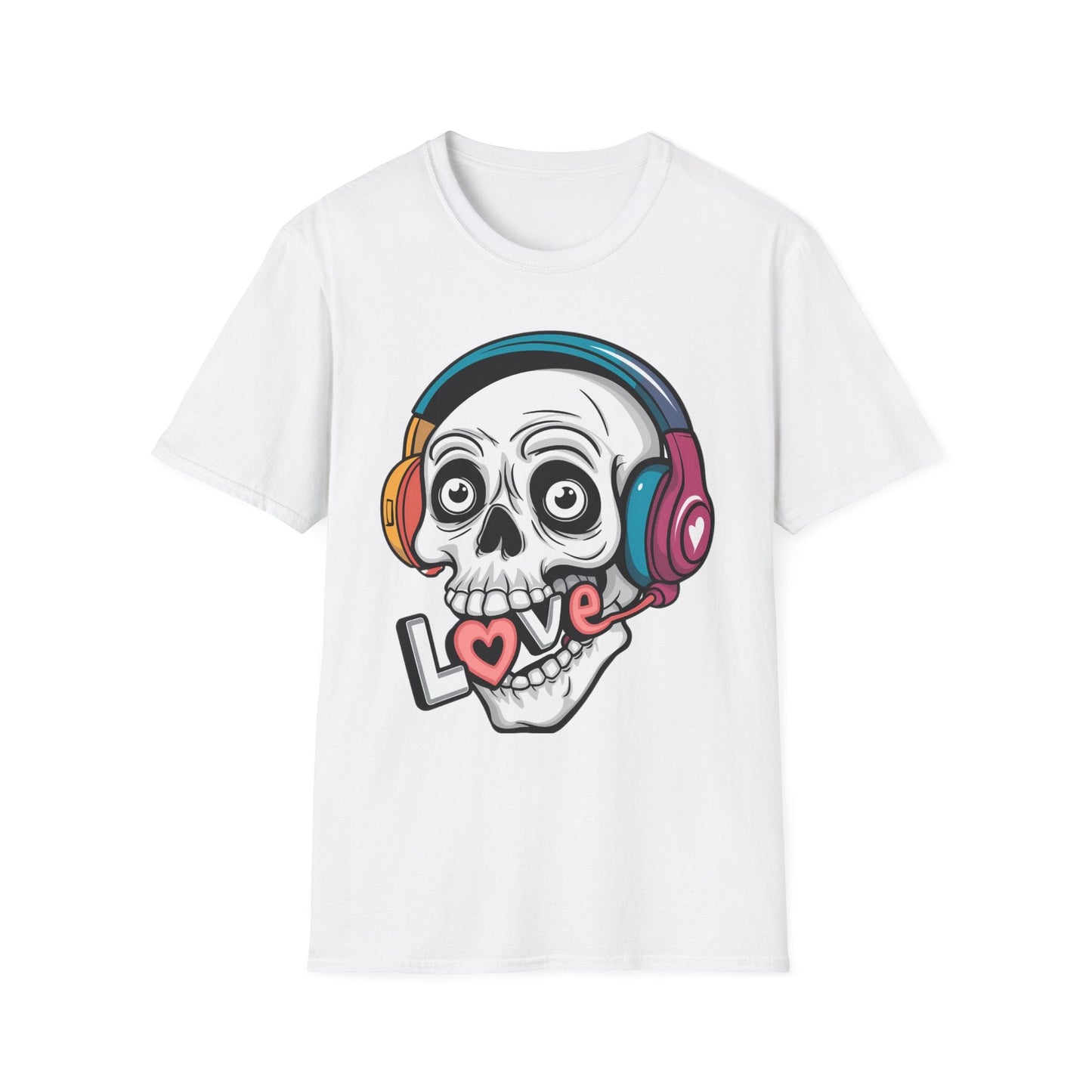 Skull Tee Shirt Unisex Skeleton Shirt With Skull Artwork Gildan Softstyle Cotton Tee