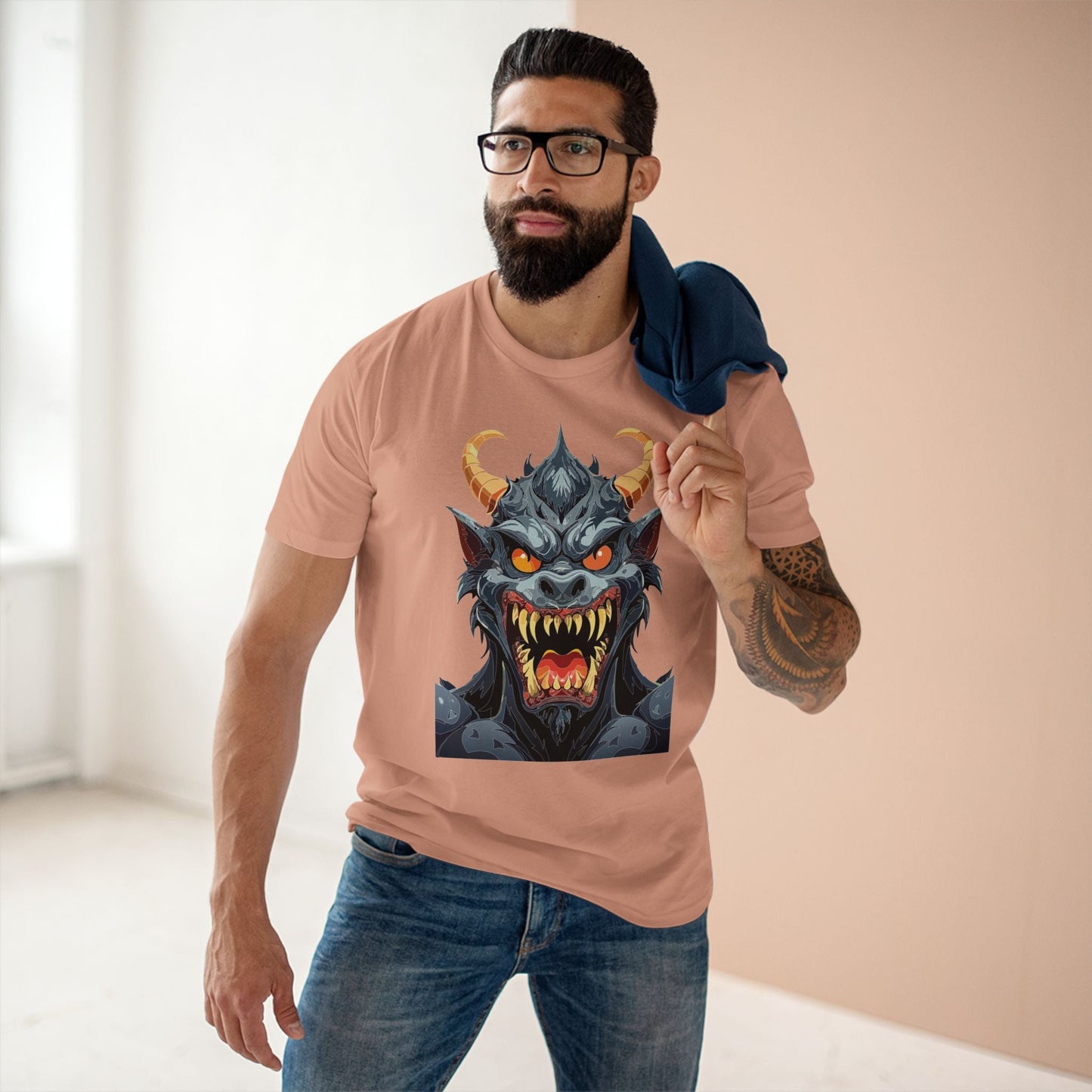 Cartoon Monsters Graphic Unisex 100 Cotton Staple Tee 3