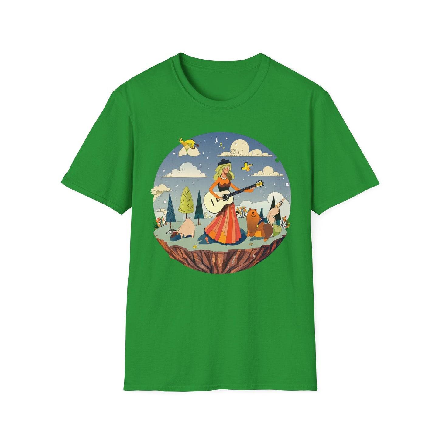 Womens Graphic T Shirt Art Design Tee Unisex SoftStyle Gildan 64000 100 Percent Cotton