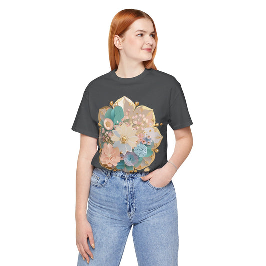 Mandala Graphic Unisex 100 Cotton Vintage Floral Artwork Tee 14