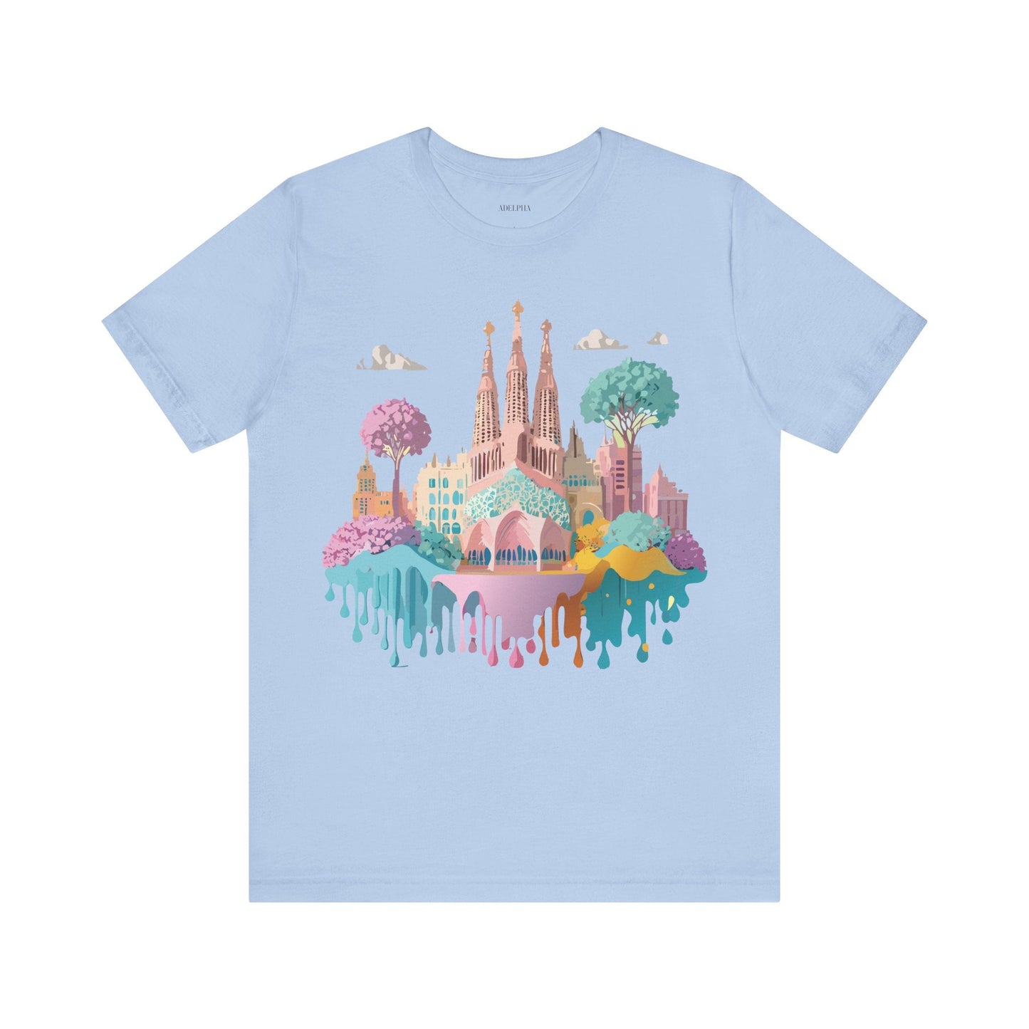 Unisex Graphic Tee With Original Vintage Inspired Artwork By Adelpha Barcelona Style