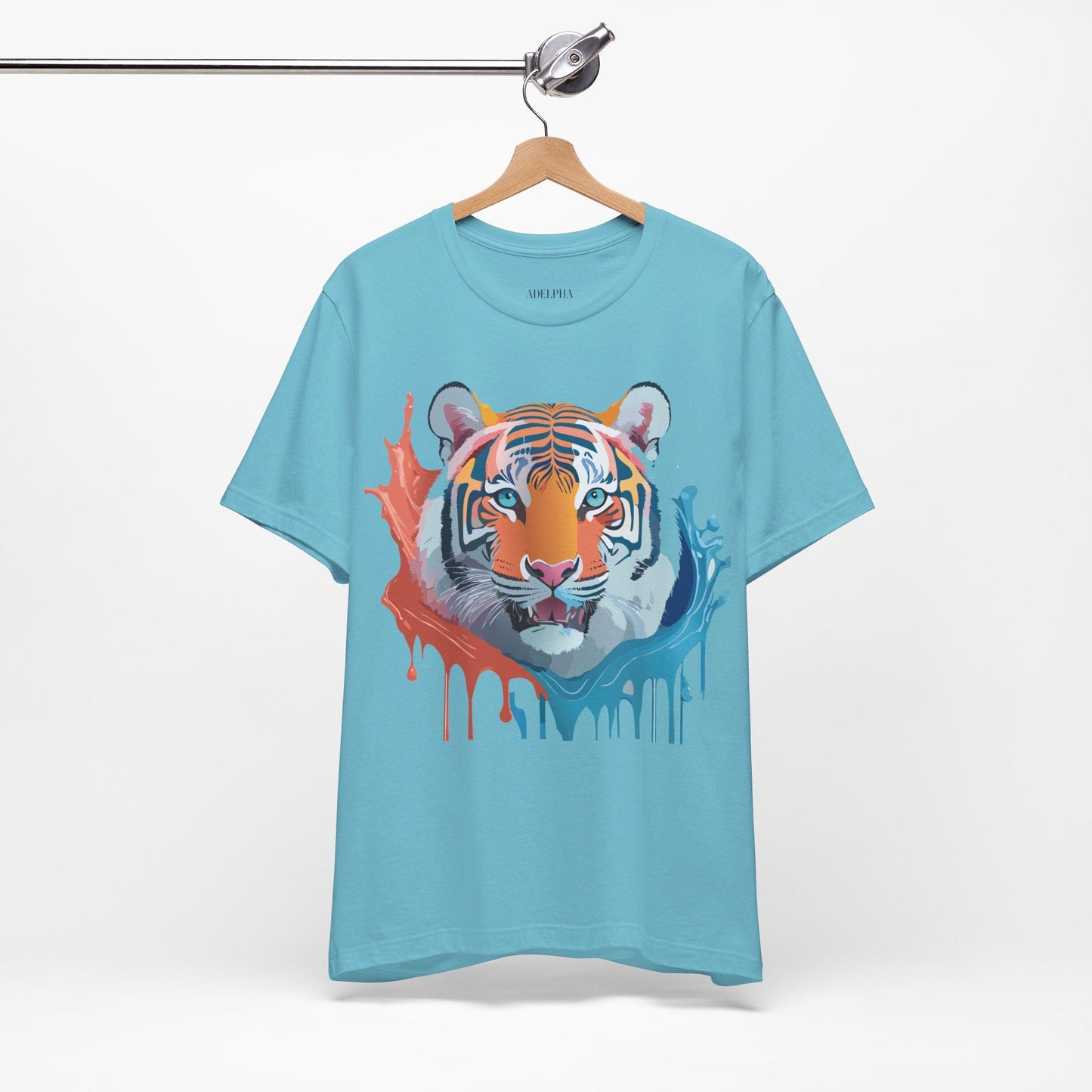 Tiger Graphic Unisex 100 Cotton Vintage Art with Animal Tee 22