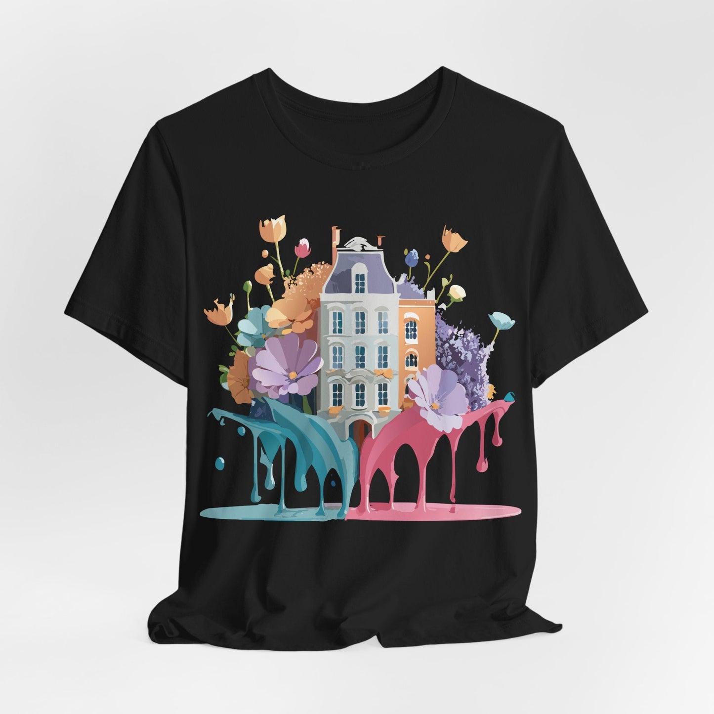 Adelpha Vintage Amsterdam Graphic Tee For Everyday Casual Wear Unisex Short Sleeve Shirt