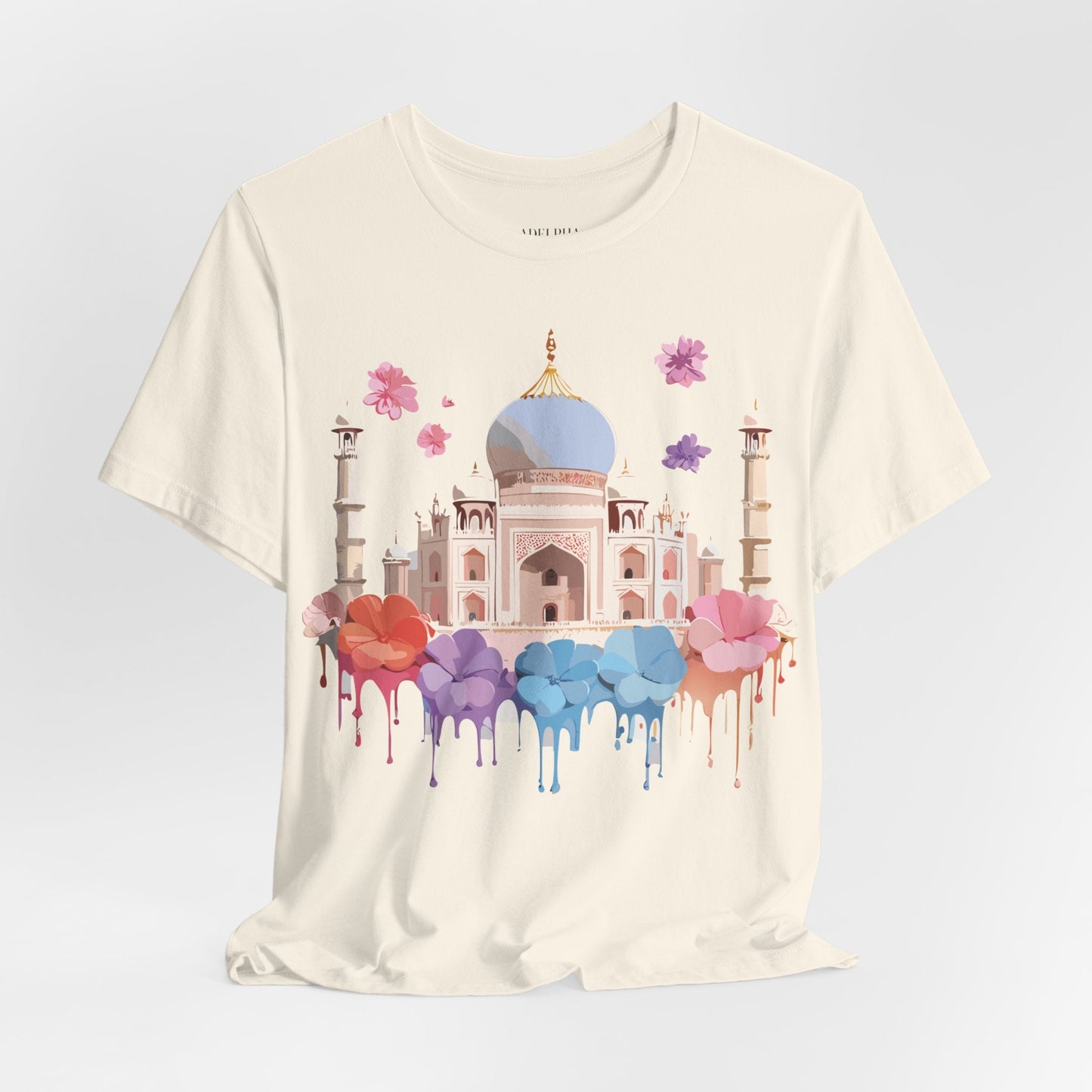 Taj Mahal Graphic Tee Unisex Short Sleeve Shirt By Adelpha With Vintage Inspired Artwork