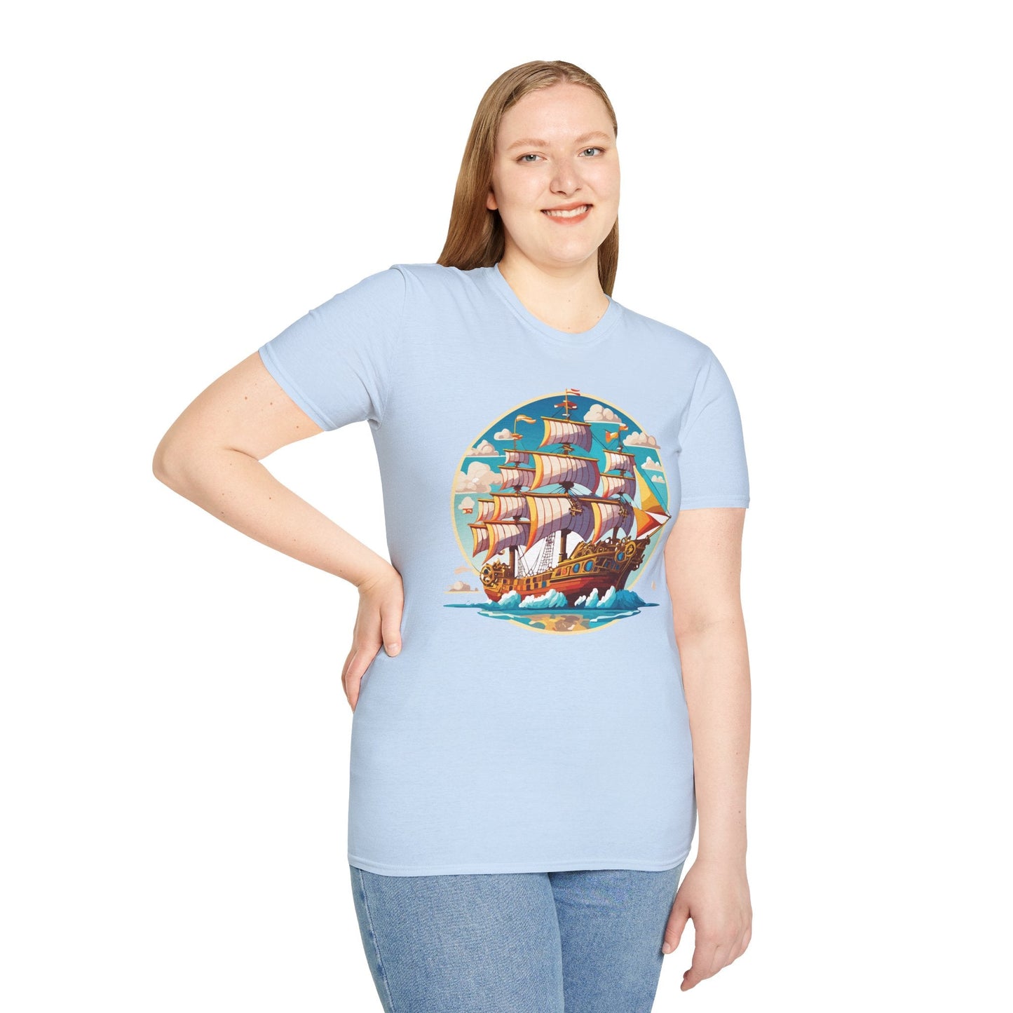 Ship T Shirts Frigate Tee Unisex Vessel Tee Shirt Gildan Softstyle 64000 Cotton Tee Classic