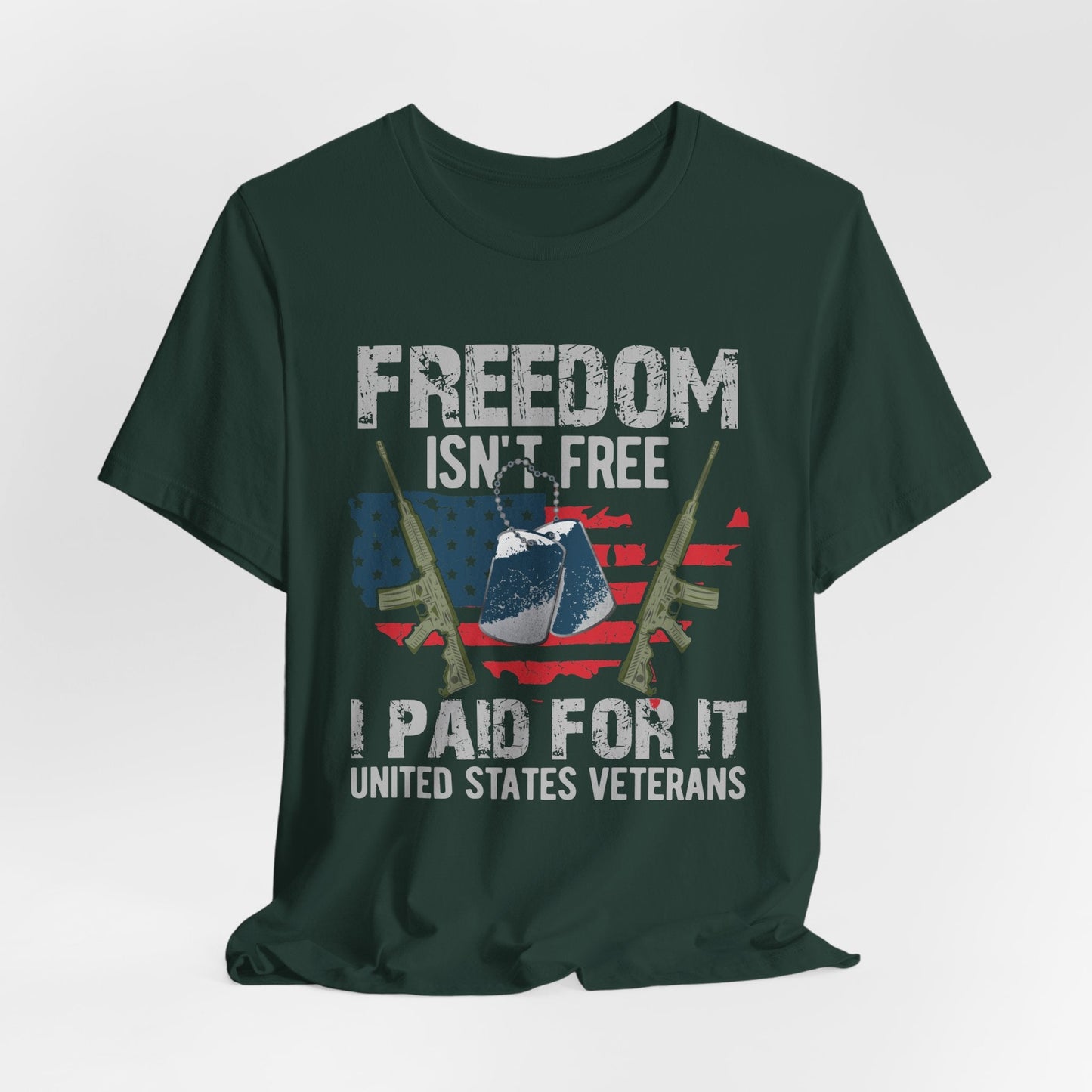 Army Veteran Patriotic Graphic Design Unisex Cotton T-Shirt v20