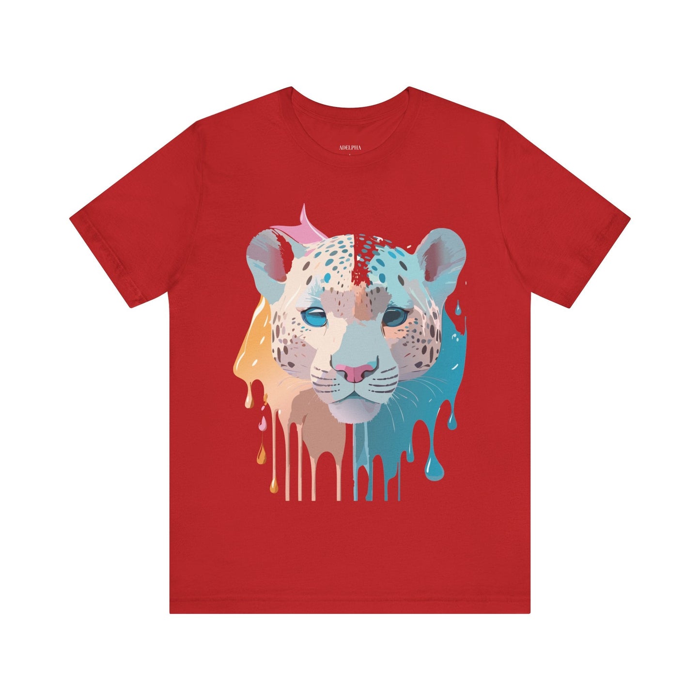 Adelpha Cheetah Graphic Tee Unisex Short Sleeve Art Design Shirt