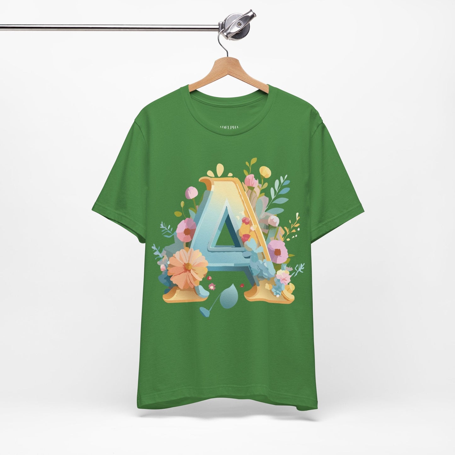 Letter A Shirt Graphic Tee Unisex Jersey Short Sleeve Adelpha Vintage Inspired Art Design