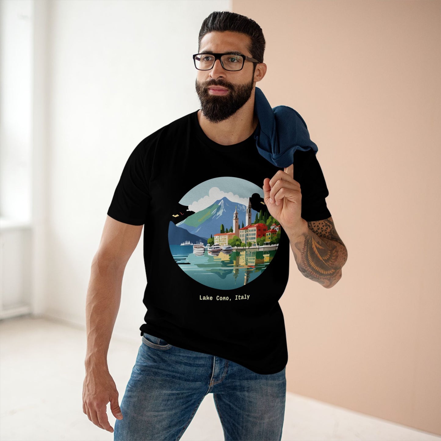 Italy Travel Shirt Unisex Tourist Tee With Original Retro2Nova Art Design Premium Cotton Comfort