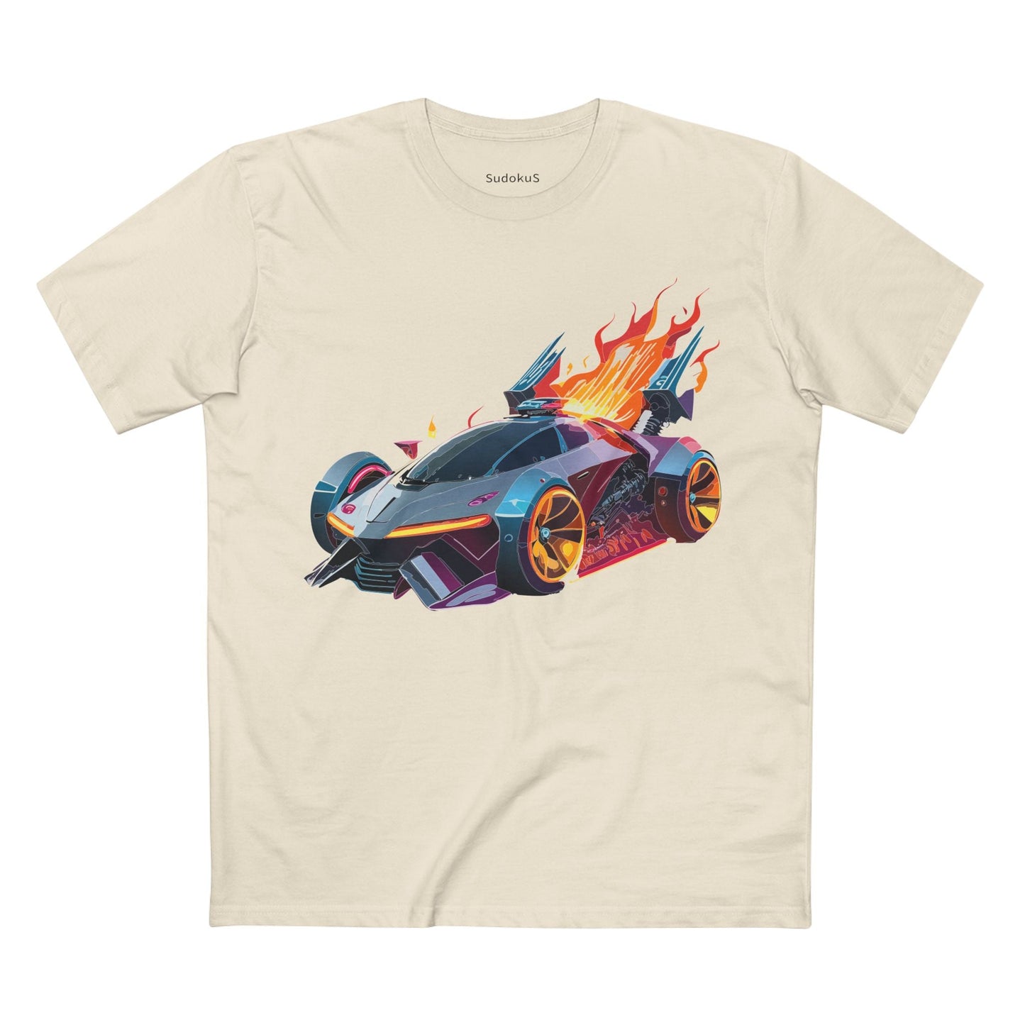 Car Graphic Unisex 100 Cotton Staple Tee 2