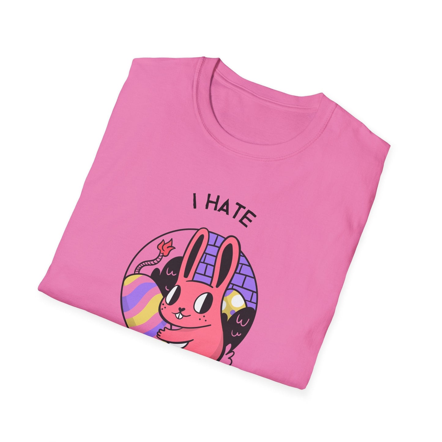 Funny Easter T Shirt Unisex Gildan Softstyle 64000 Easter Design Tee With Signature Print