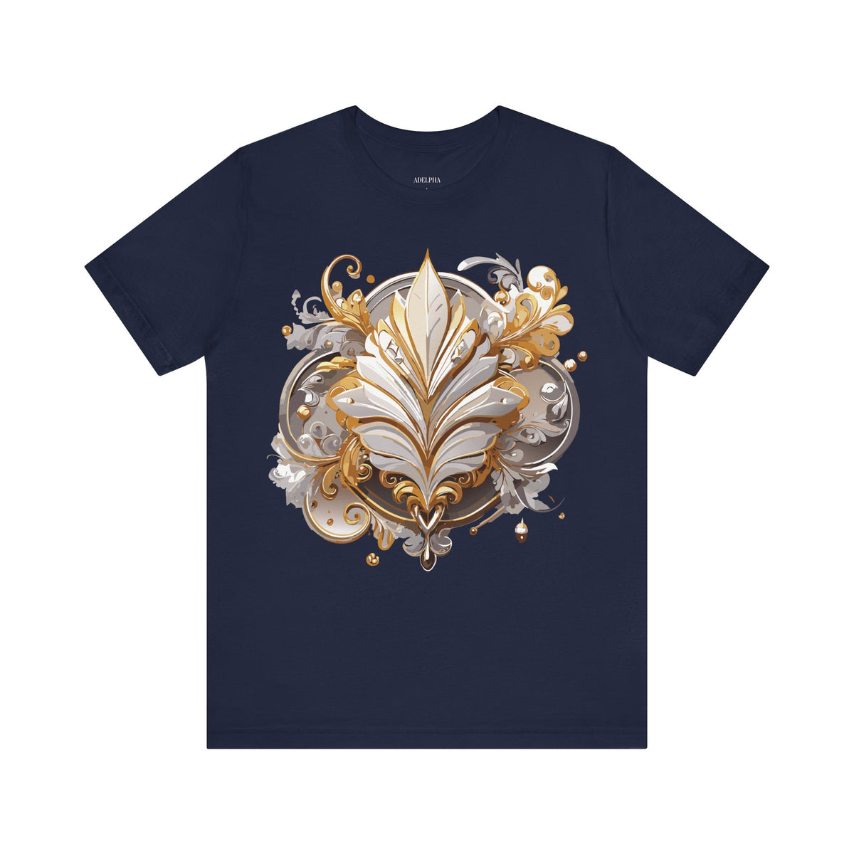 Jewelry Graphic Unisex Cotton Bella+Canvas Tee with Gemstones Art Design m40