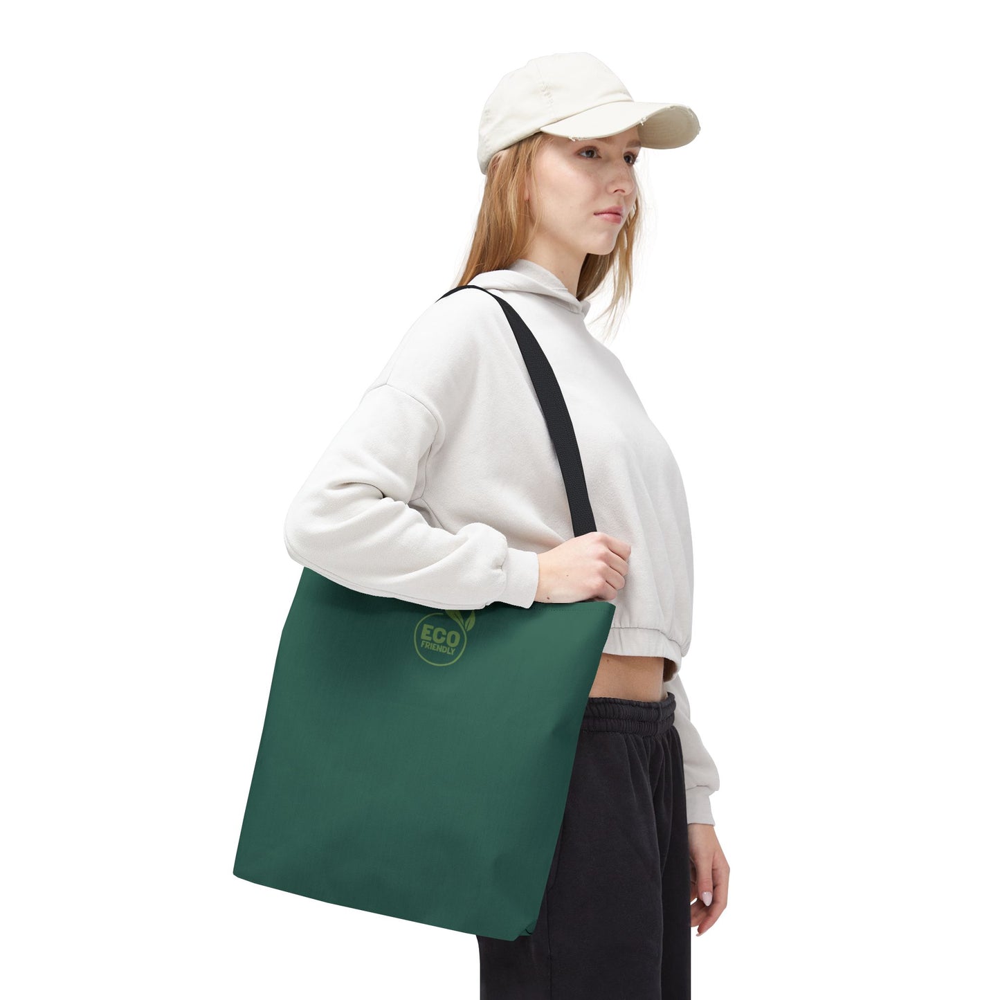 ECO GREEN COLOR CANVAS BAG HIGH-QUALITY 100% SPUN POLYESTER 3 SIZES BAG-E7