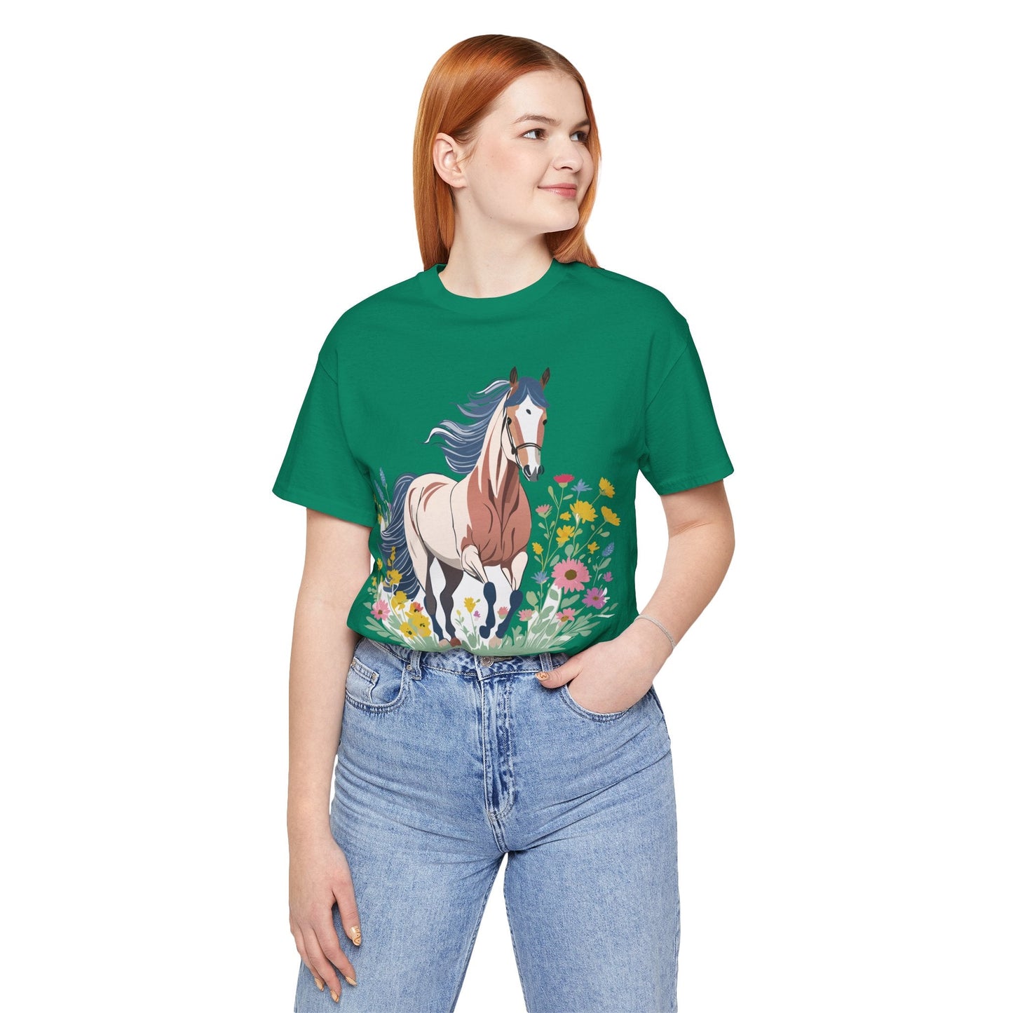 Horse Graphic Unisex 100 Cotton Vintage Animal Art T-Shirt 10