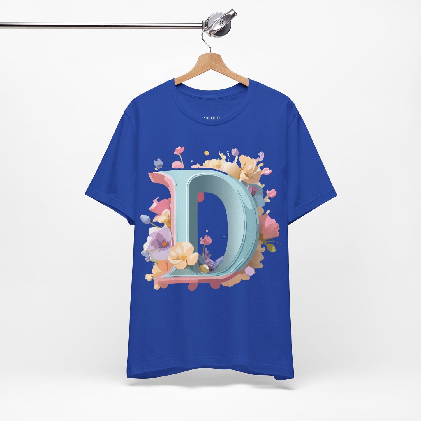 Letter D Graphic Tee Unisex Jersey Short Sleeve By Adelpha Vintage Inspired Artwork