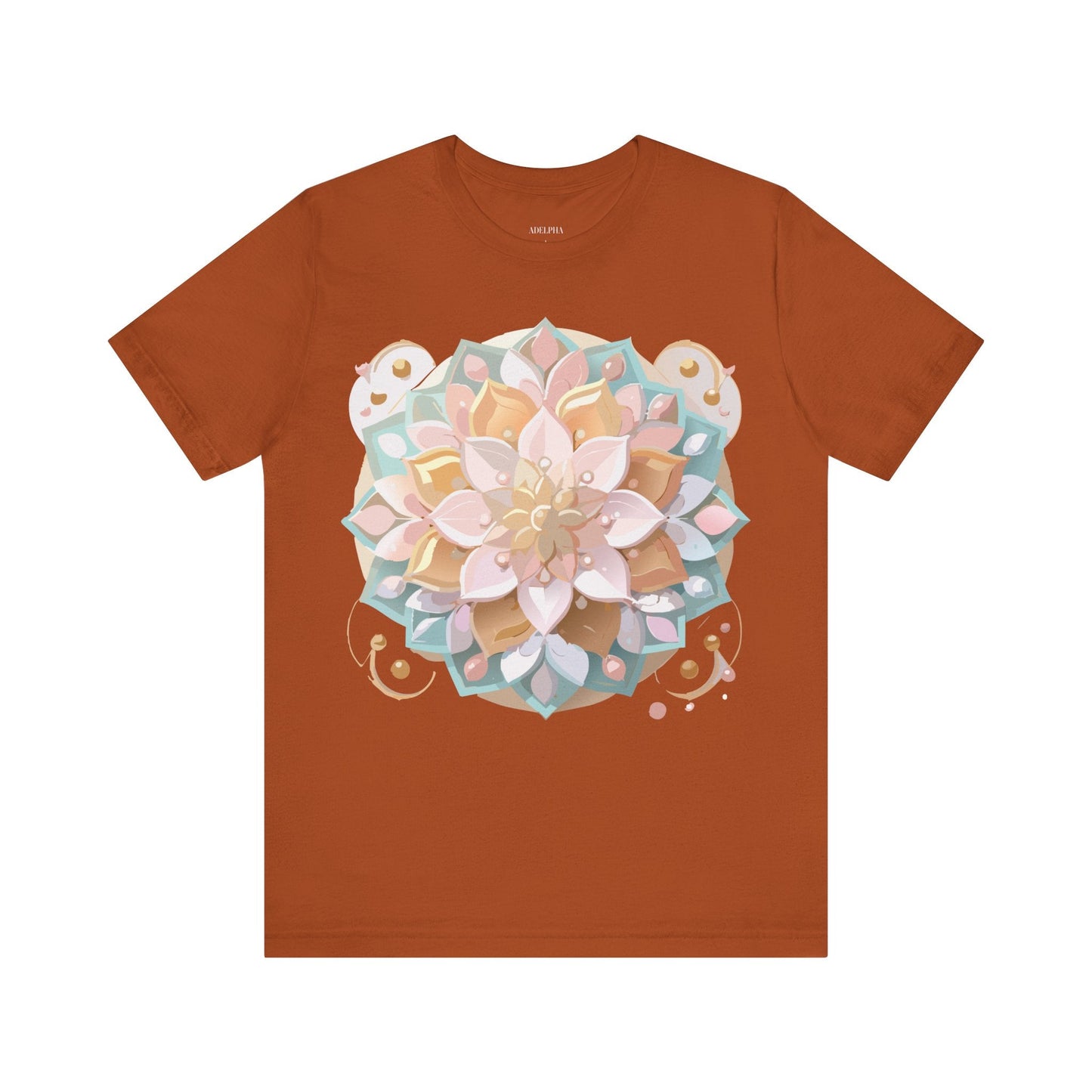 Mandala Graphic Unisex 100 Cotton Vintage Floral Artwork Tee 10