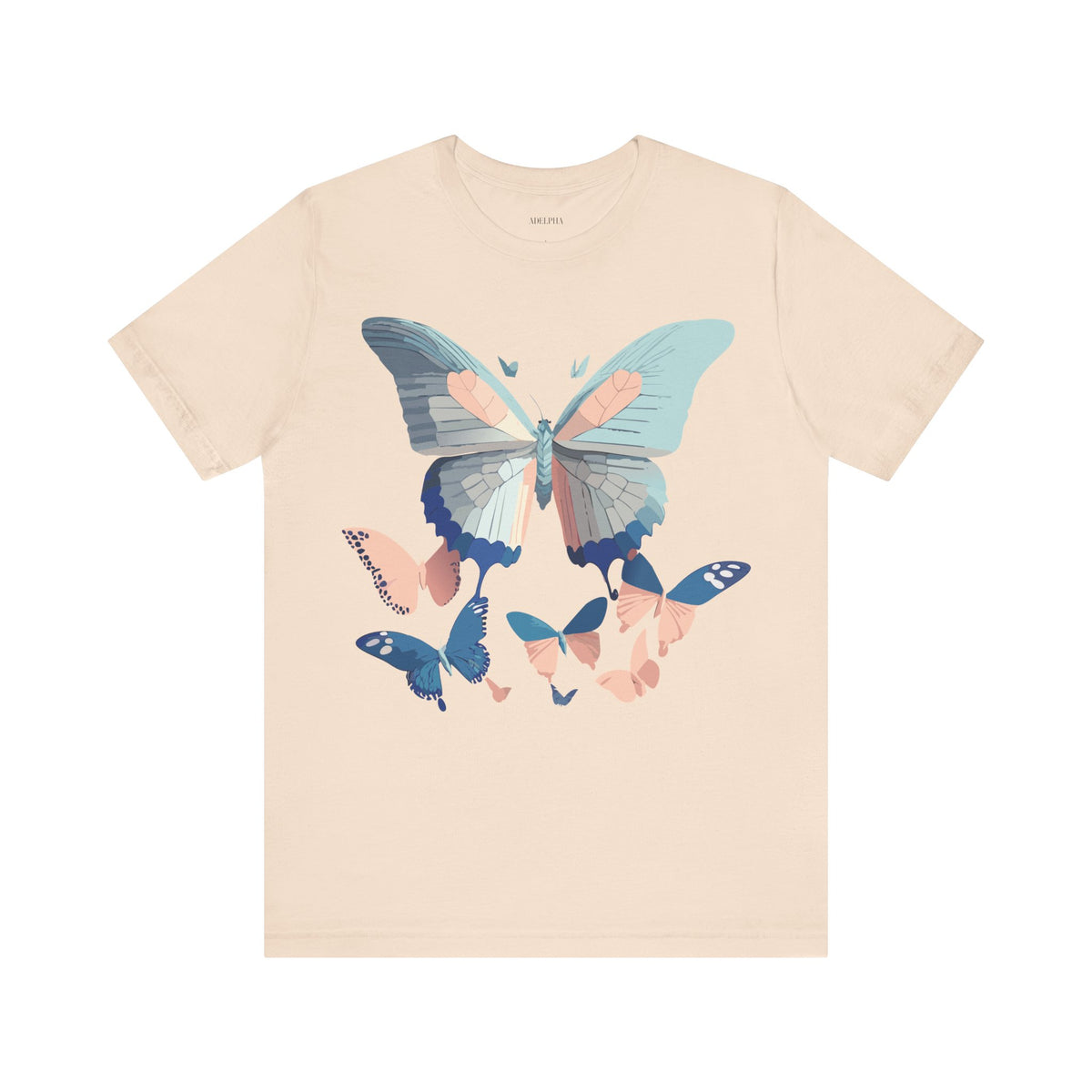 Butterfly Graphic Unisex Cotton Bella+Canvas Tee with Art Design n22
