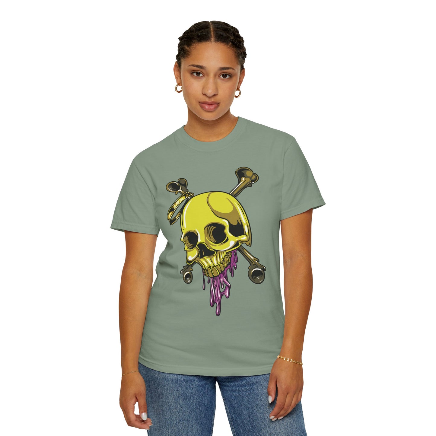 Unisex Cotton Tee Shirt with Skull