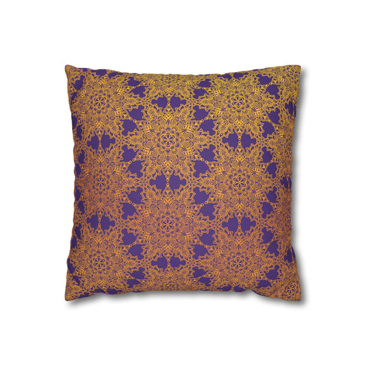 Funda de almohada de gamuza sintética con adorno