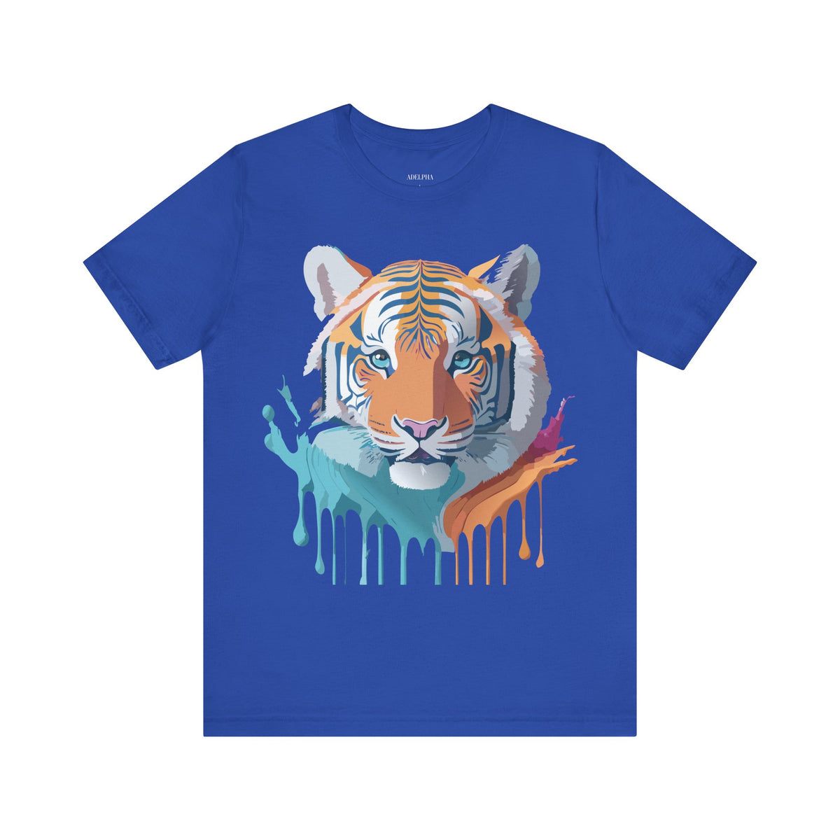 Tiger Graphic Unisex Cotton Bella+Canvas Tee with Art Animal Design e62