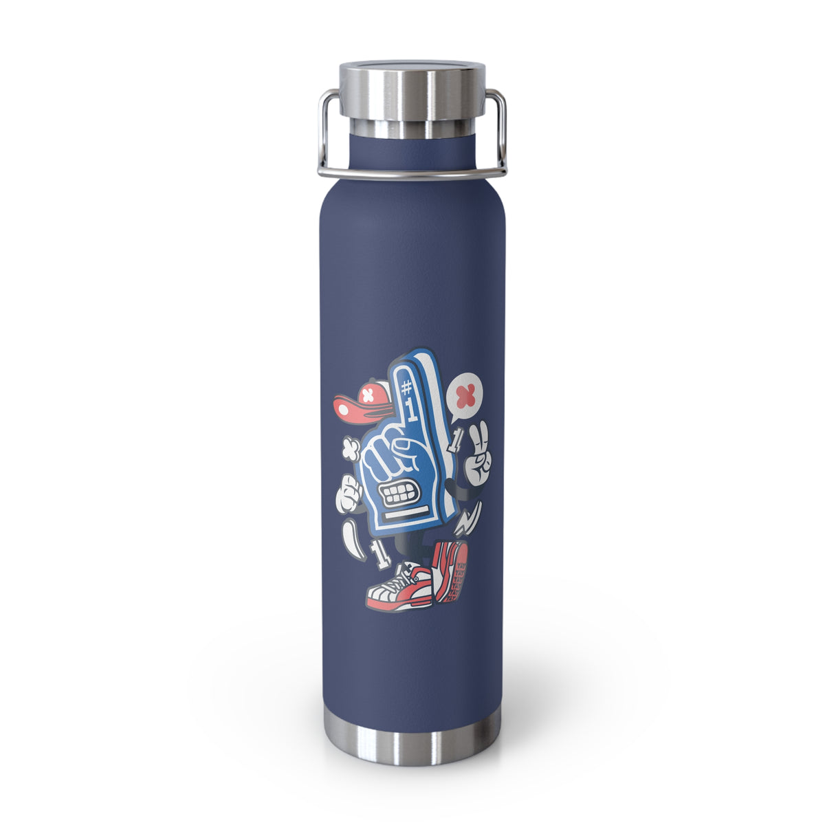 22oz Copper Insulated Water Bottle with Cartoon Design - CV28