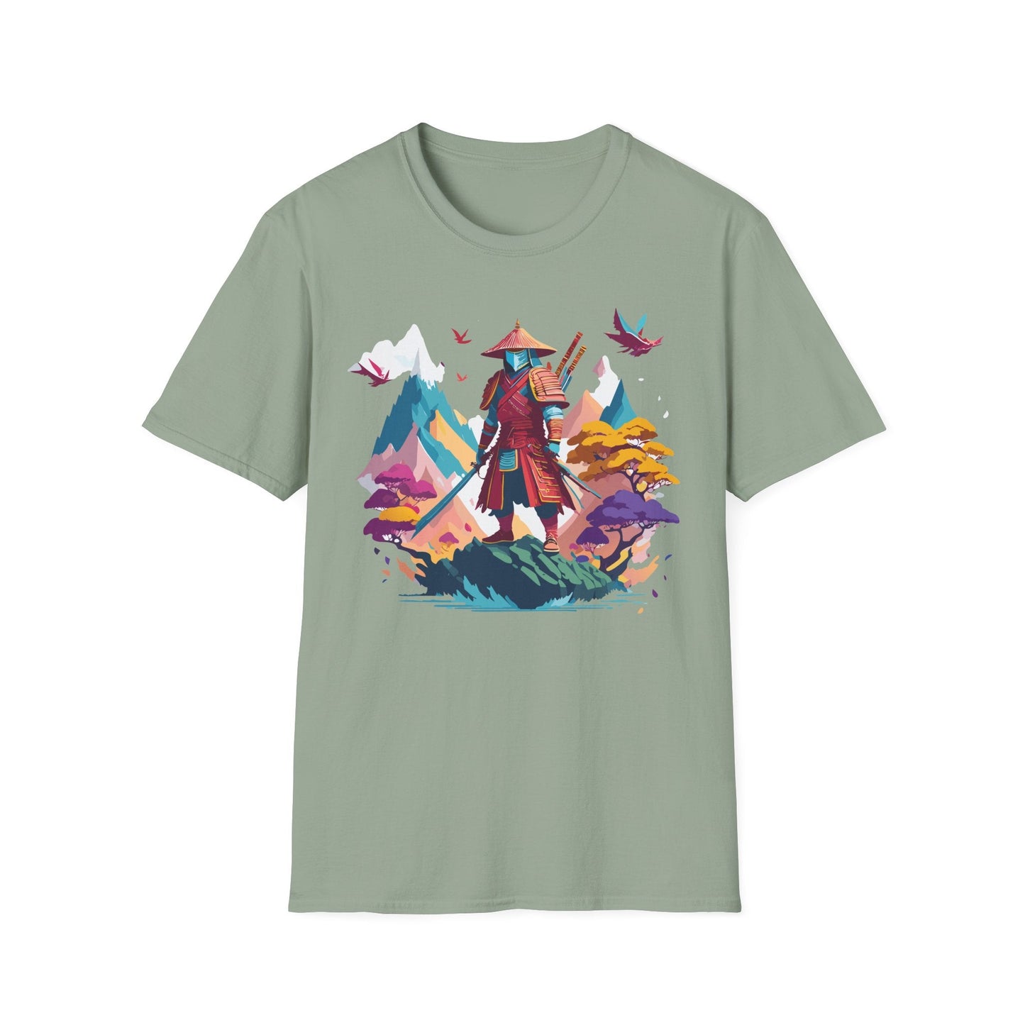 Samurai Shirt Unisex Samurai Tee Short Sleeve Gildan Softstyle 64000 100 Percent Ring Spun Cotton