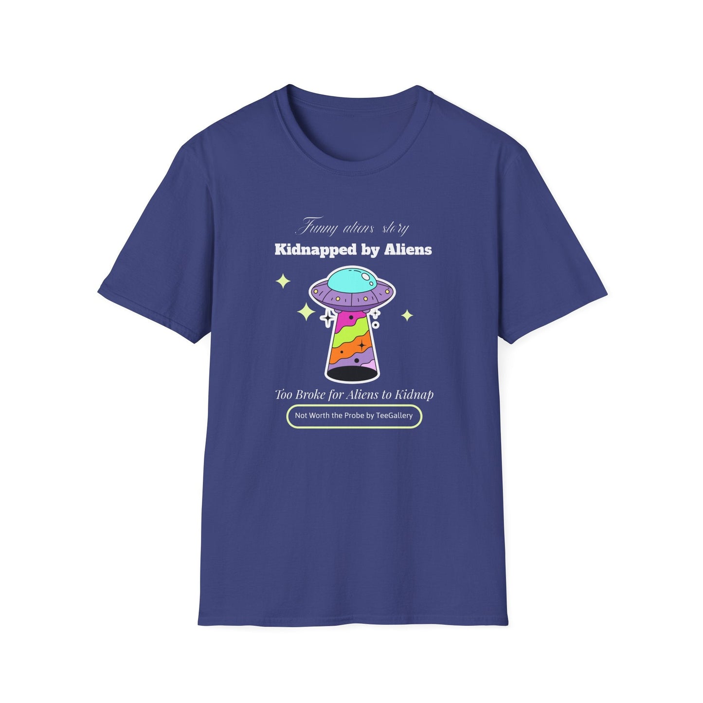 Alien Abduction TShirt Unisex Cotton Kidnapped by Aliens Cute UFO Graphic Tee